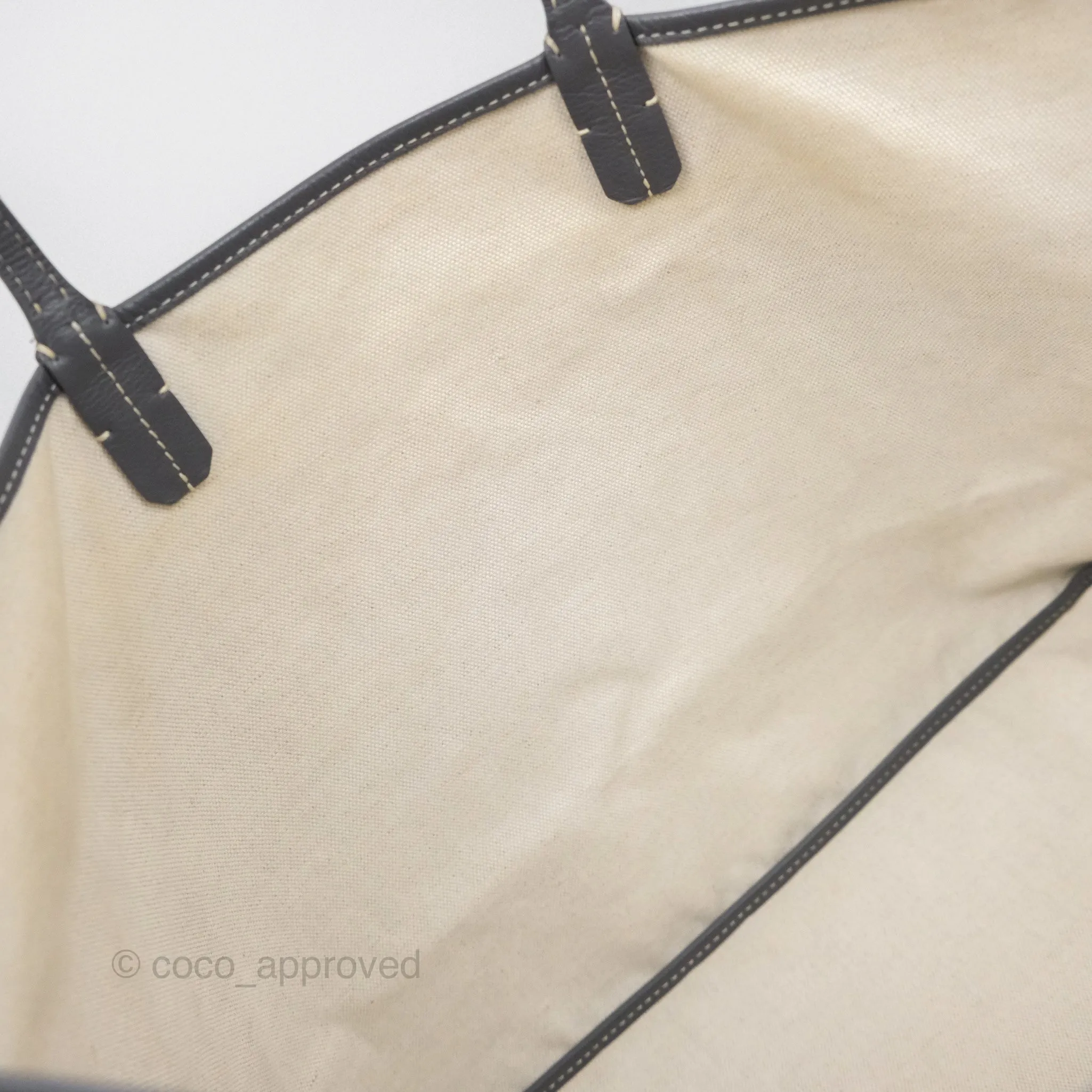 Goyard St Louis Tote PM Grey Canvas