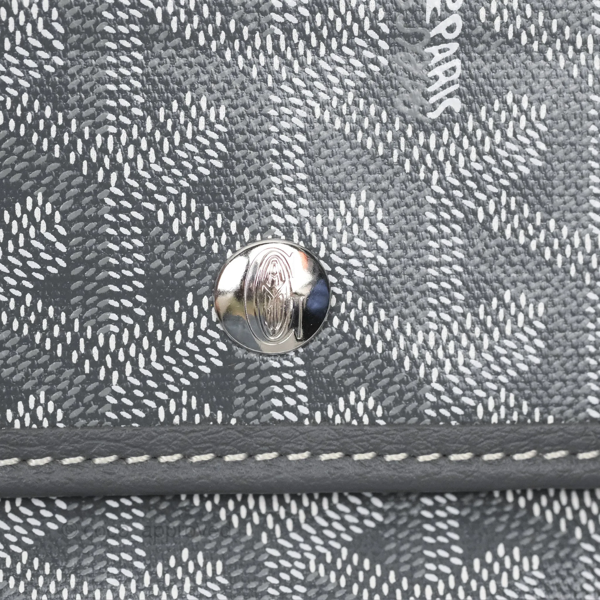 Goyard St Louis Tote PM Grey Canvas