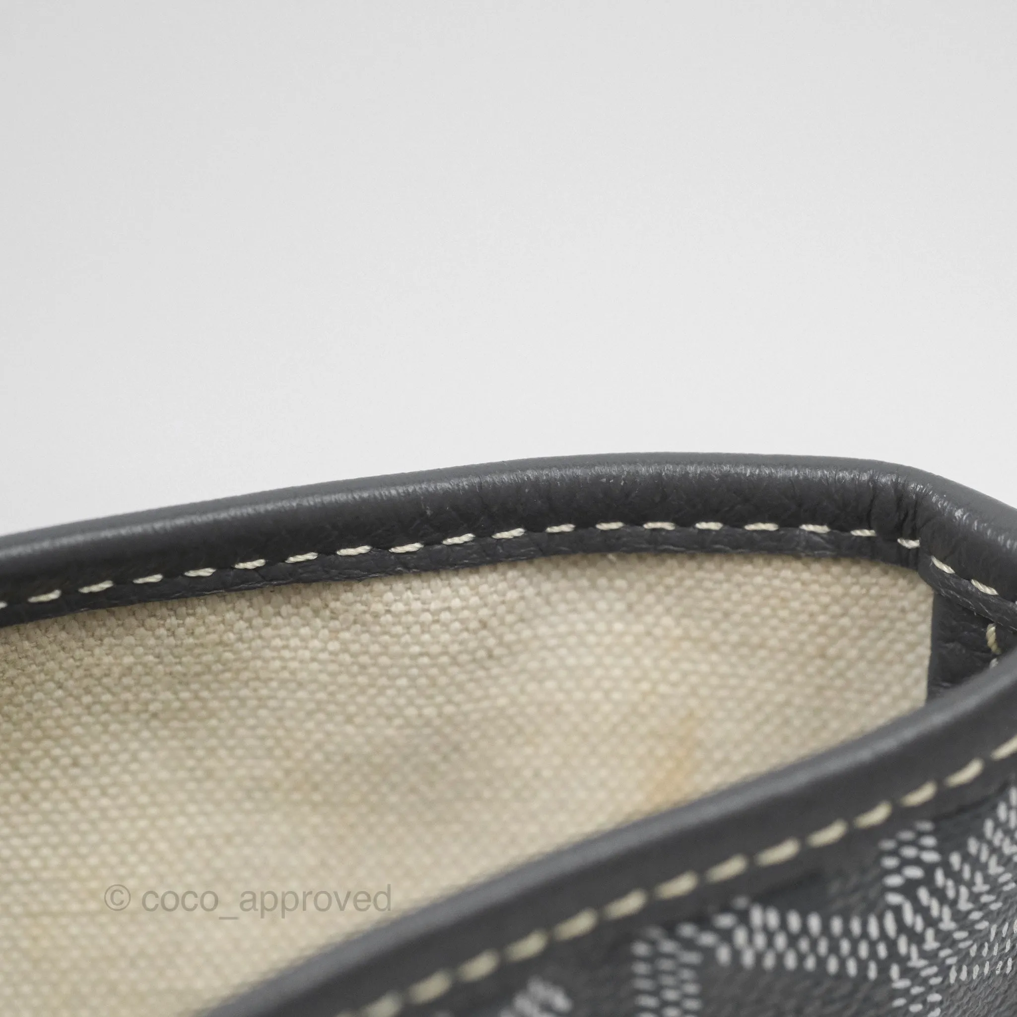 Goyard St Louis Tote PM Grey Canvas