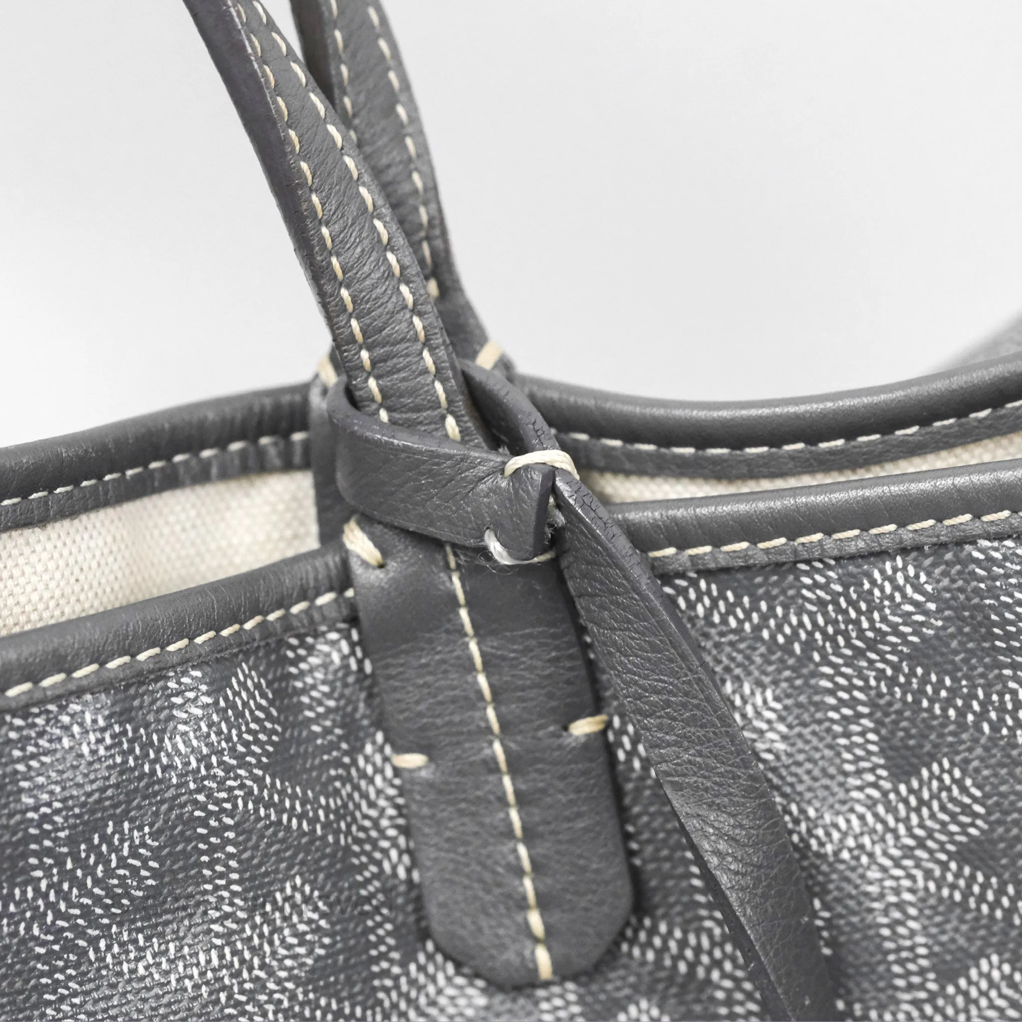 Goyard St Louis Tote PM Grey Goyardine Canvas