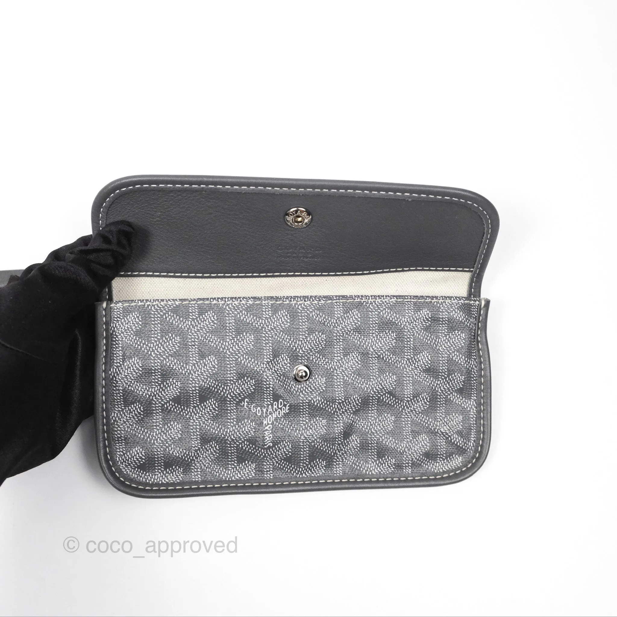 Goyard St Louis Tote PM Grey Goyardine Canvas