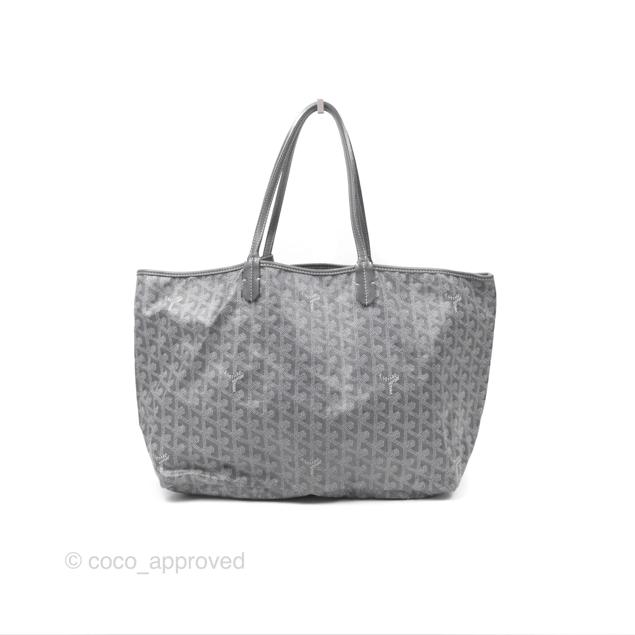 Goyard St Louis Tote PM Grey Goyardine Canvas