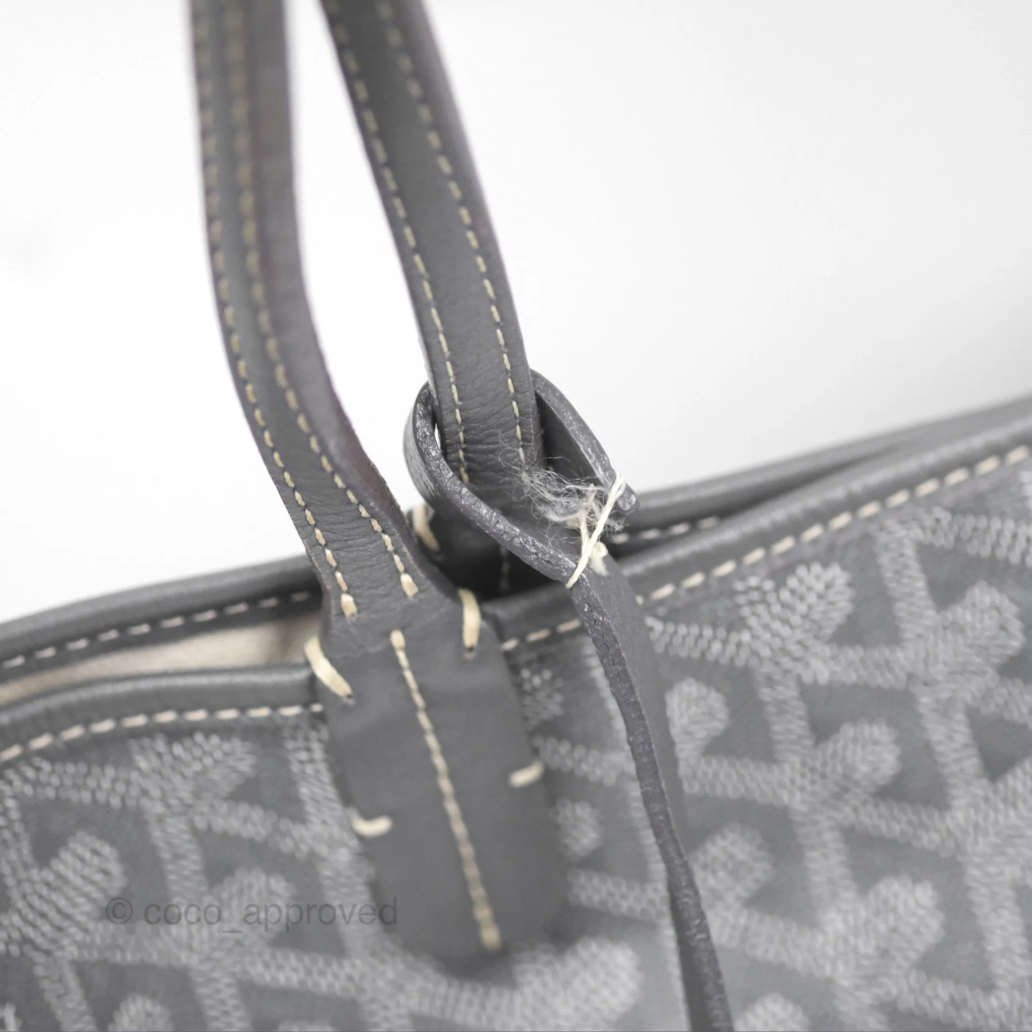 Goyard St Louis Tote PM Grey Goyardine Canvas
