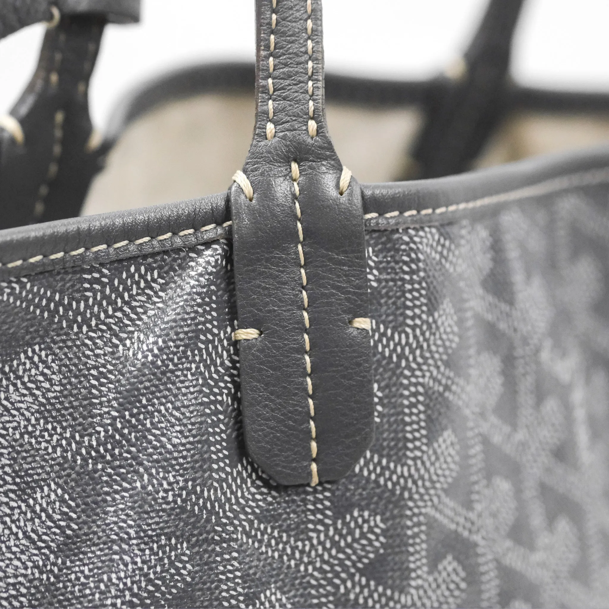 Goyard St Louis Tote PM Grey Goyardine Canvas