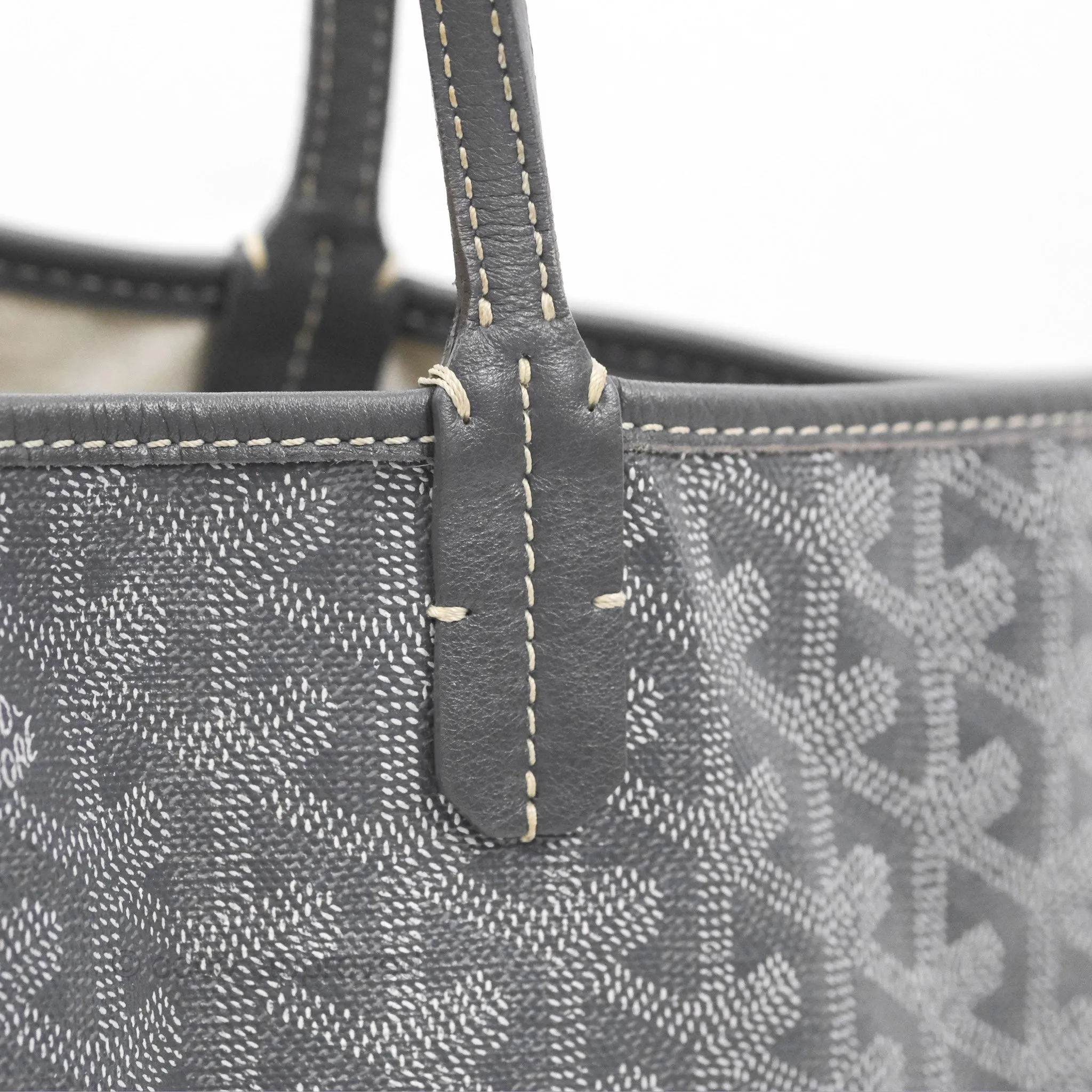 Goyard St Louis Tote PM Grey Goyardine Canvas