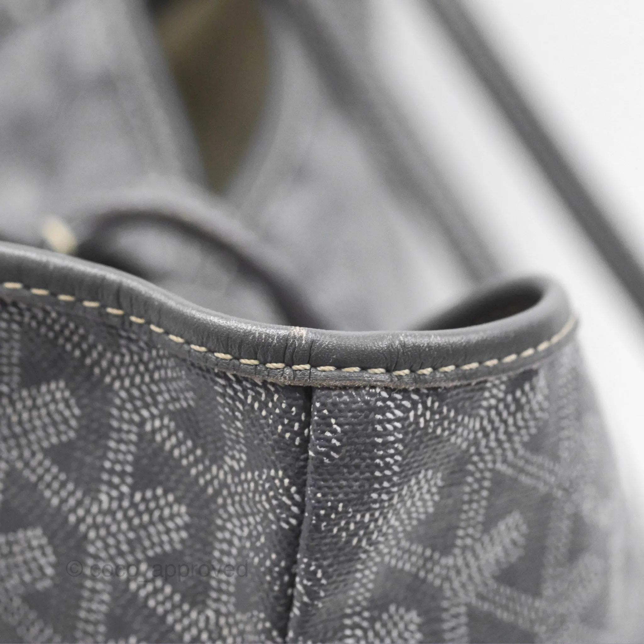Goyard St Louis Tote PM Grey Goyardine Canvas