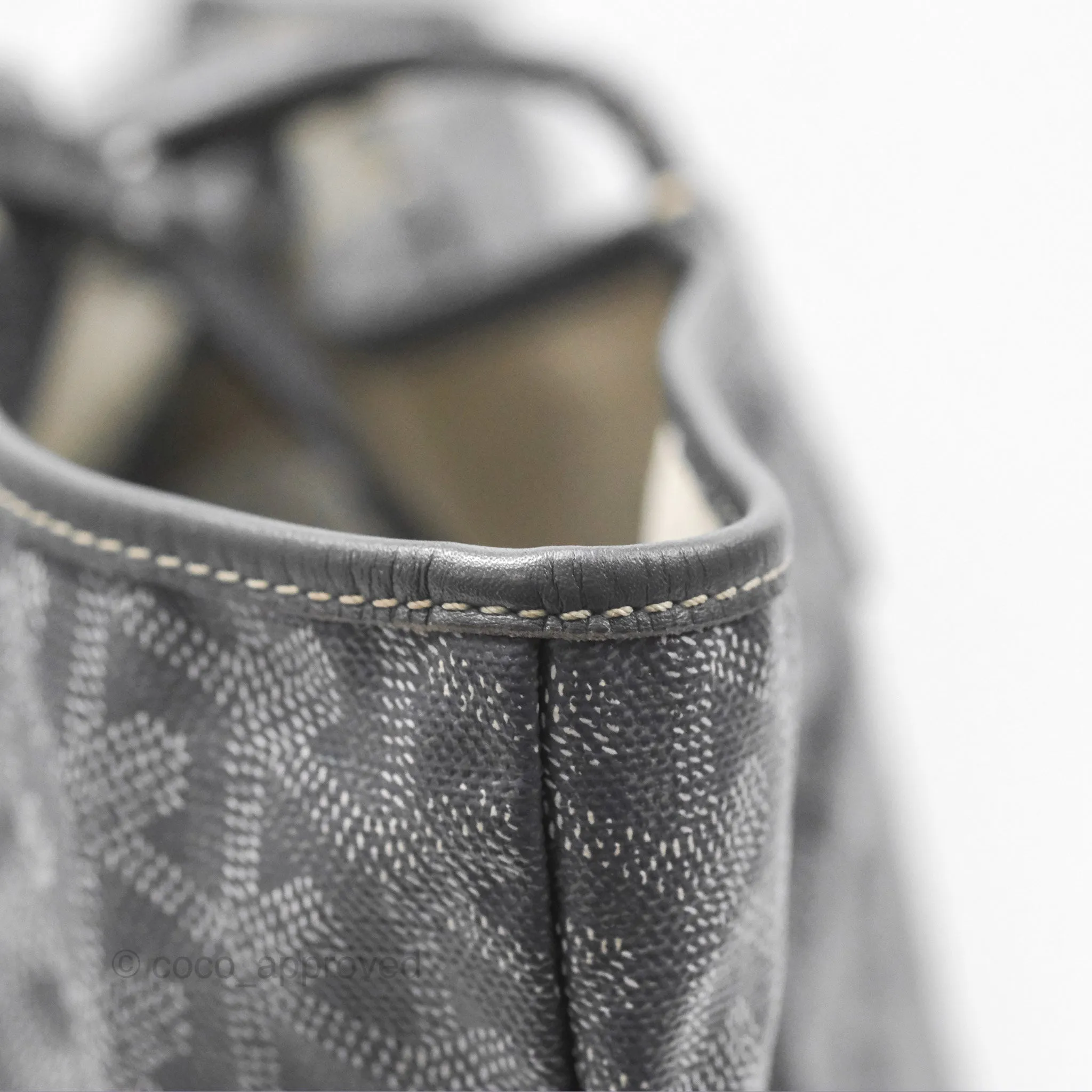 Goyard St Louis Tote PM Grey Goyardine Canvas