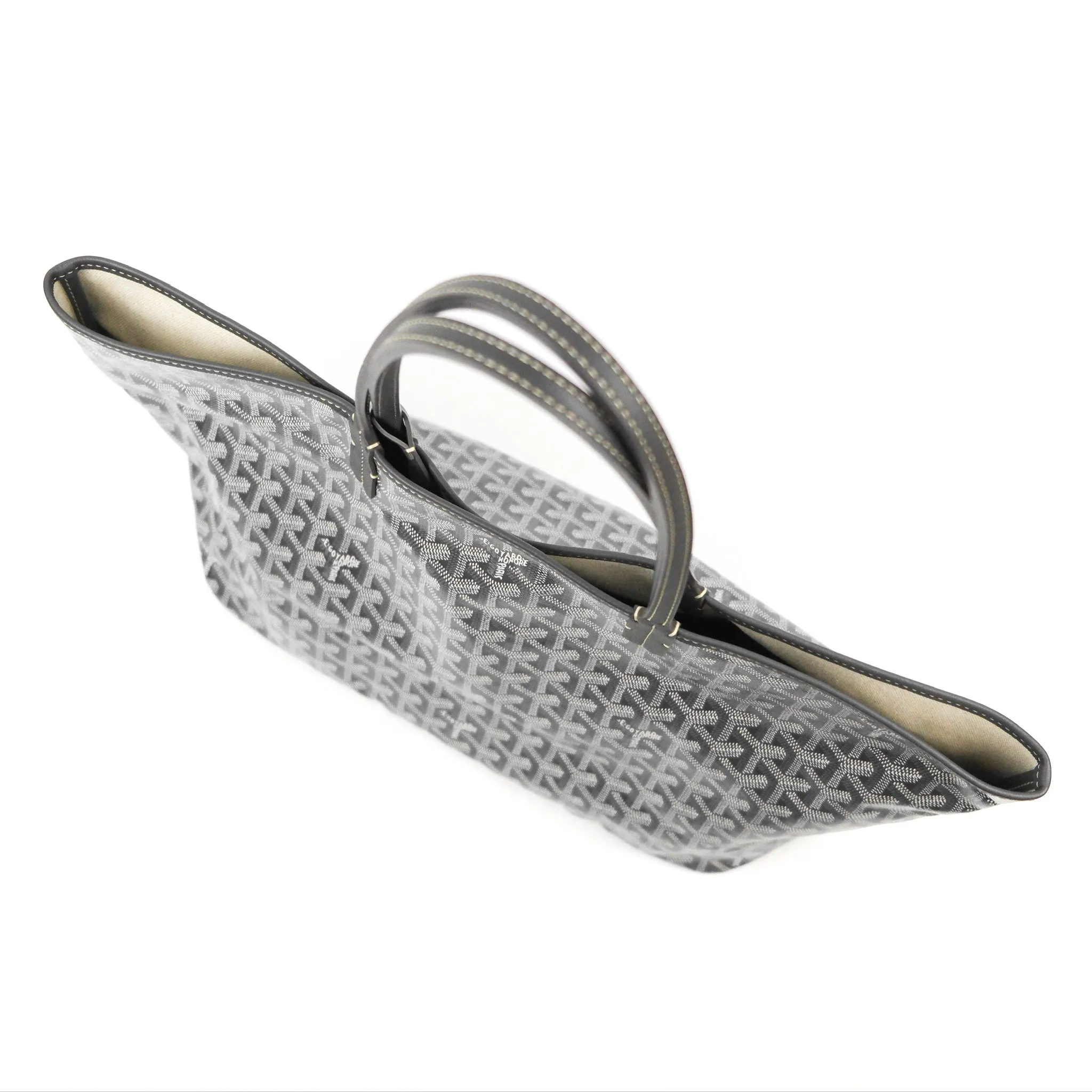 Goyard St Louis Tote PM Grey Goyardine Canvas
