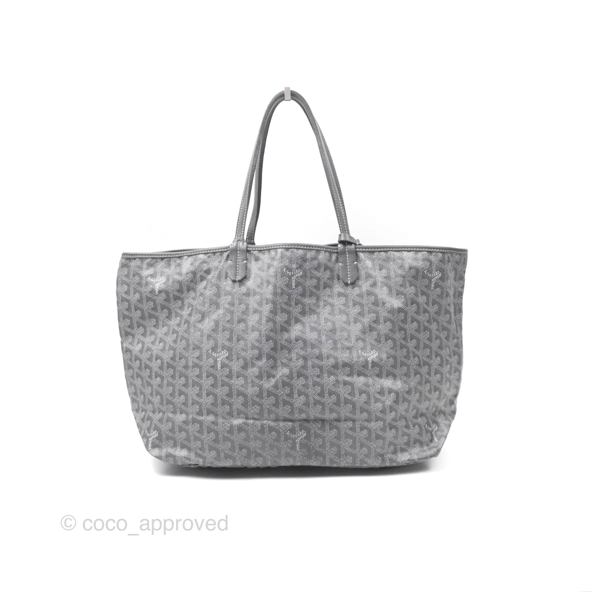 Goyard St Louis Tote PM Grey Goyardine Canvas