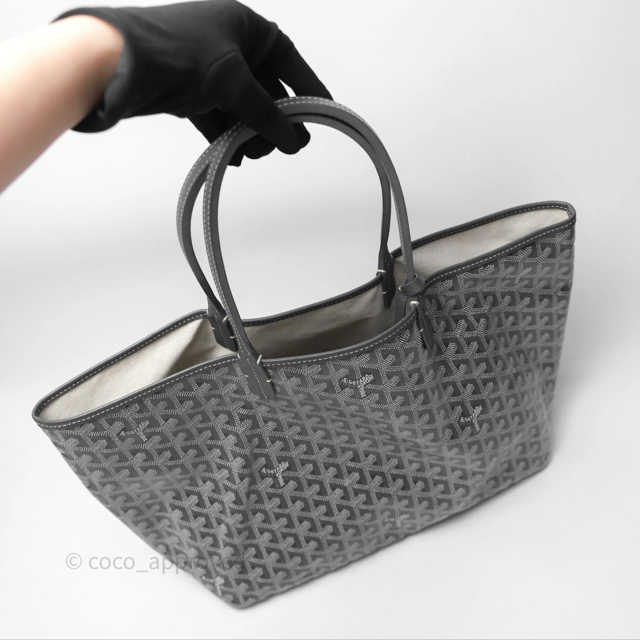 Goyard St Louis Tote PM Grey