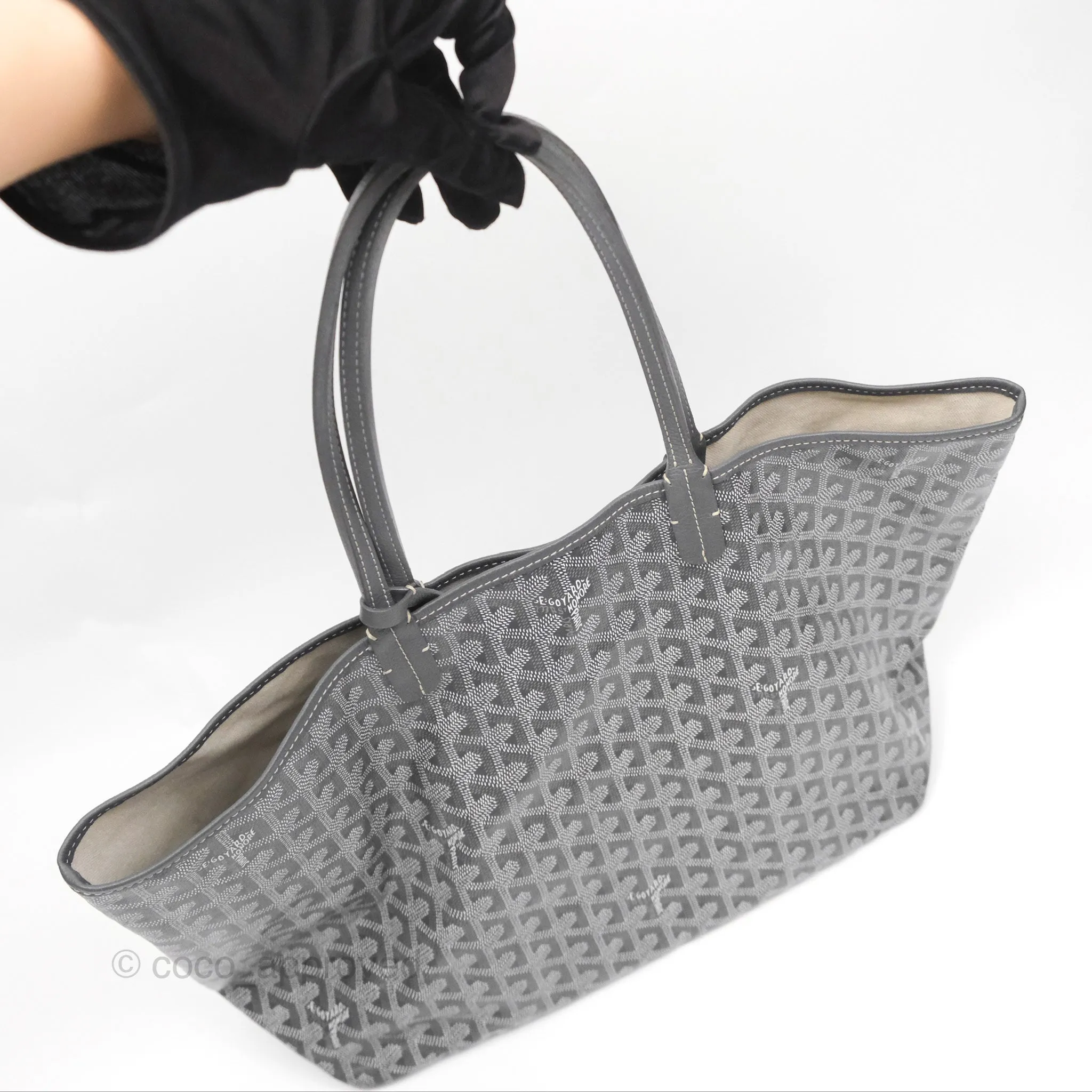 Goyard St Louis Tote PM Grey