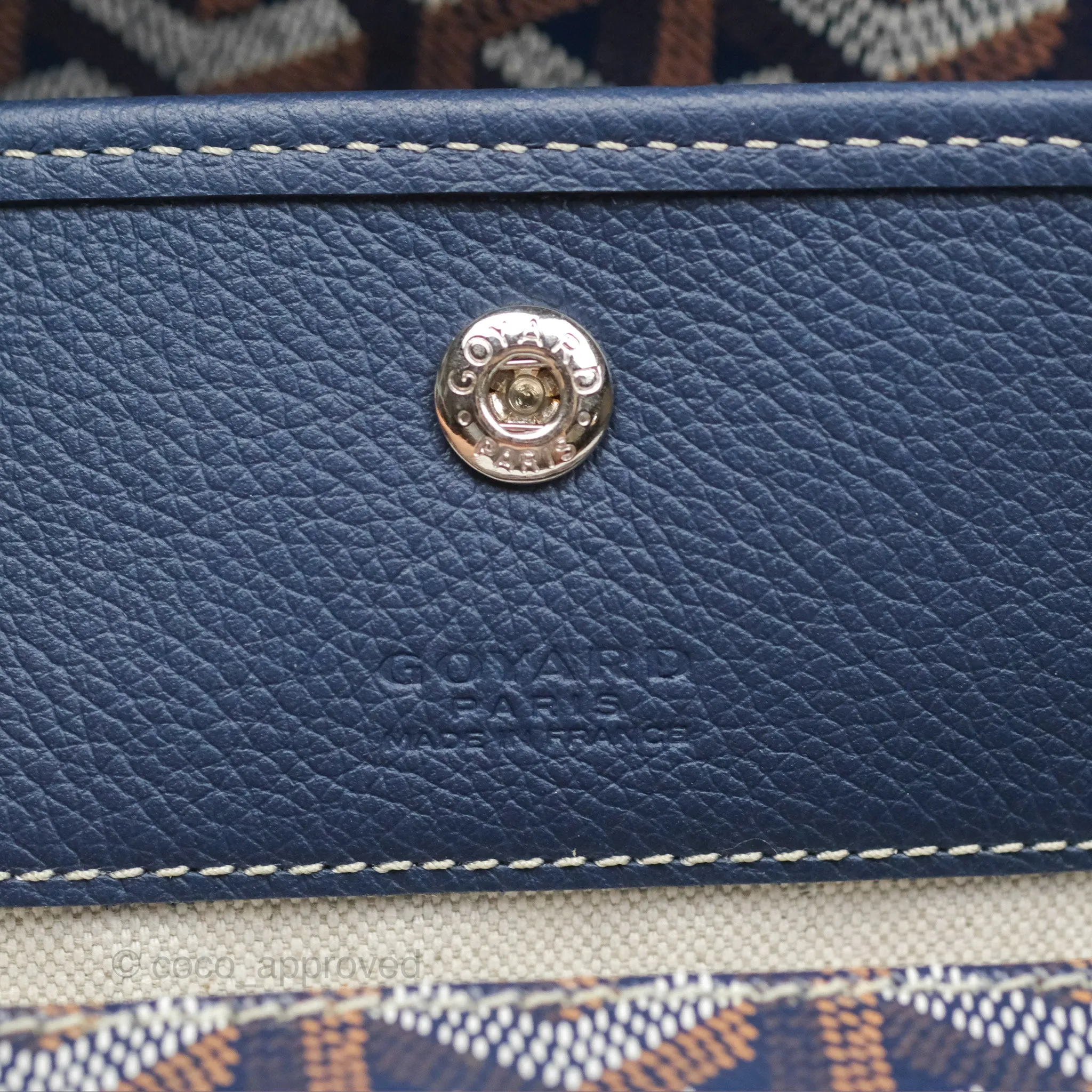 Goyard St Louis Tote PM Navy