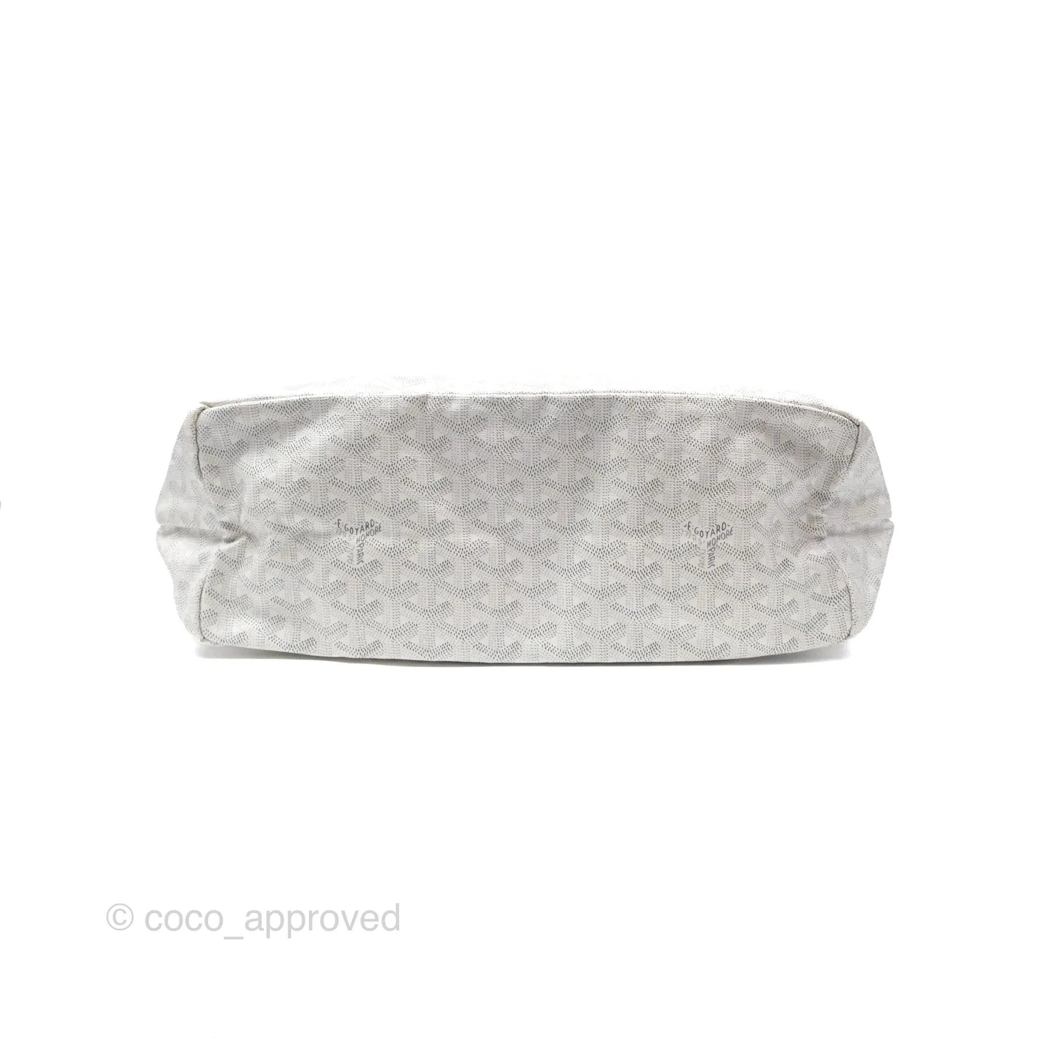 Goyard St Louis Tote PM White Goyardine Canvas