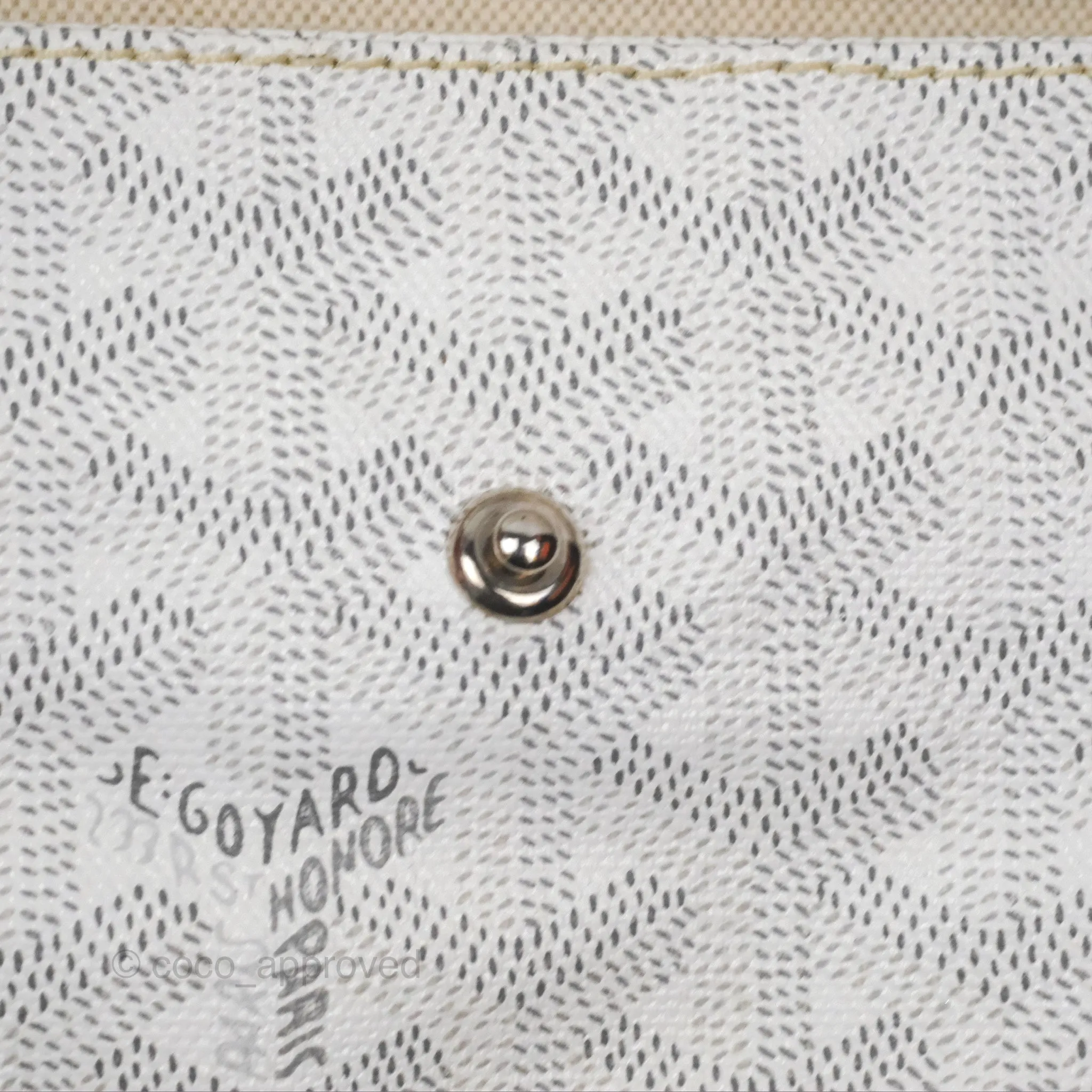 Goyard St Louis Tote PM White Goyardine Canvas