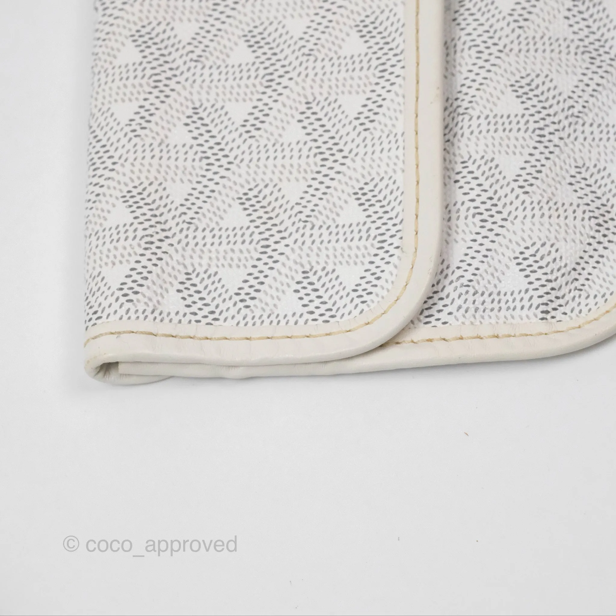 Goyard St Louis Tote PM White Goyardine Canvas