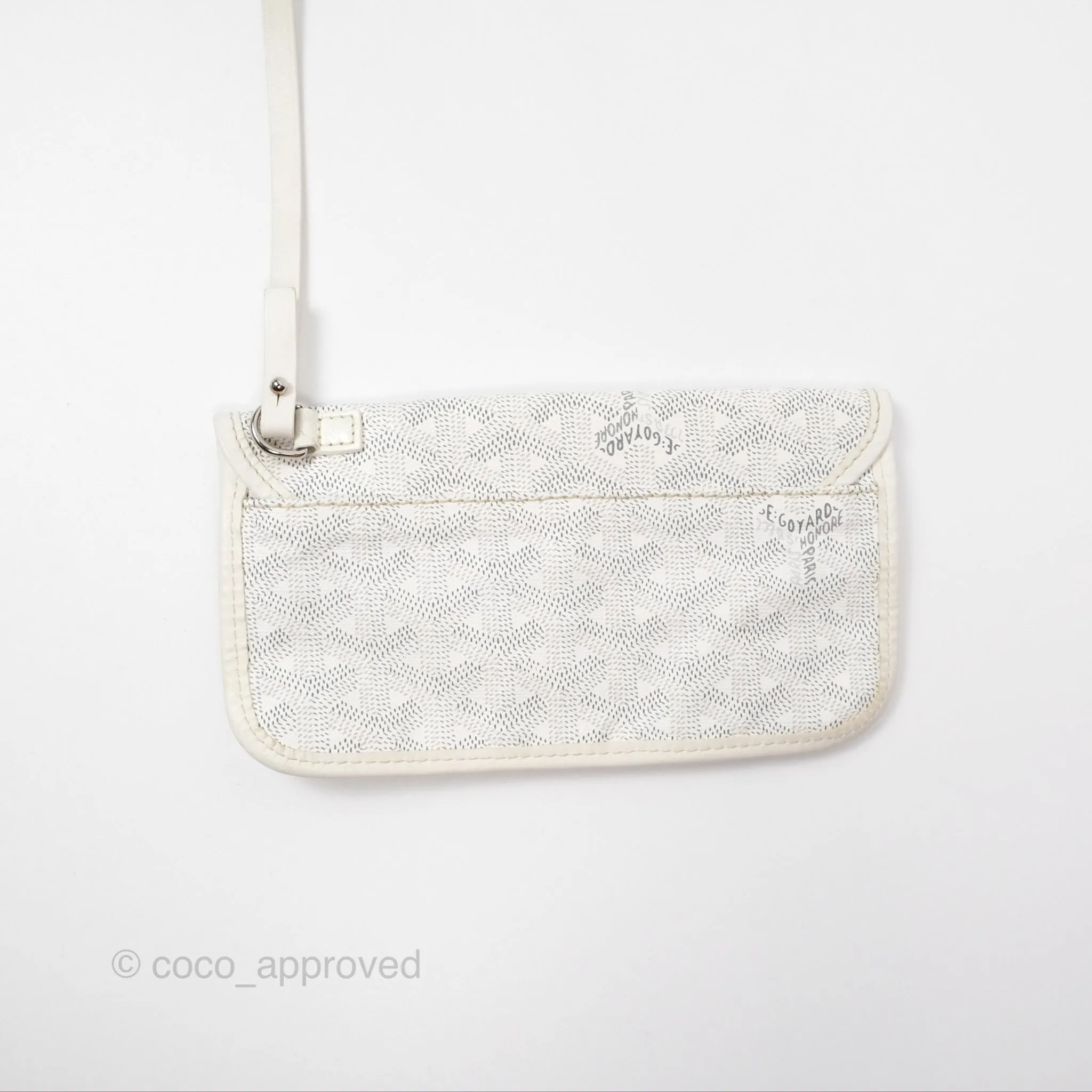 Goyard St Louis Tote PM White Goyardine Canvas