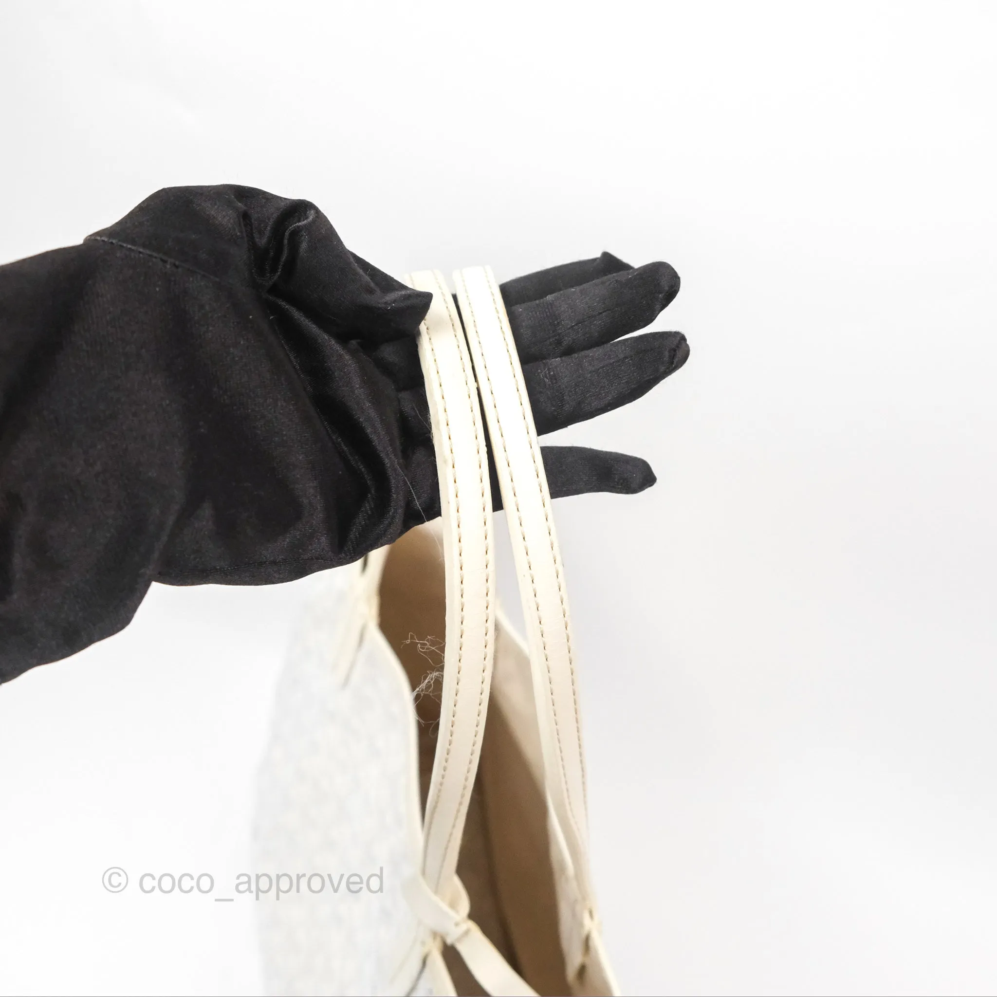 Goyard St Louis Tote PM White Goyardine Canvas