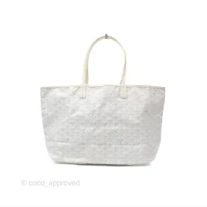 Goyard St Louis Tote PM White Goyardine Canvas
