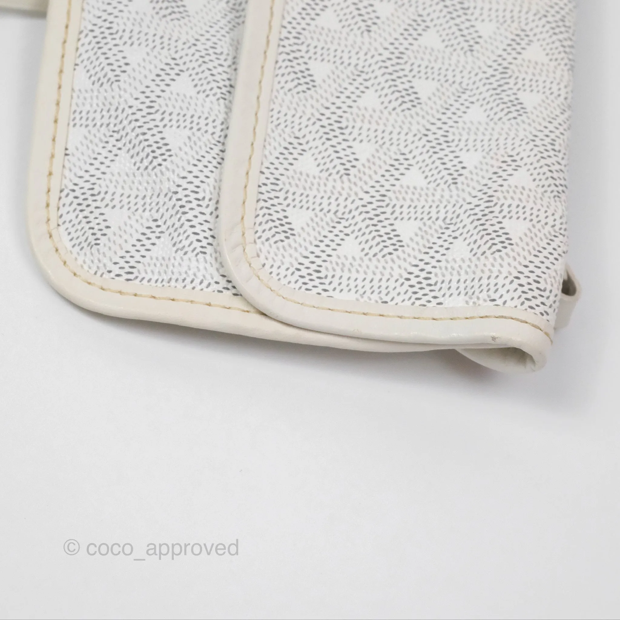 Goyard St Louis Tote PM White Goyardine Canvas