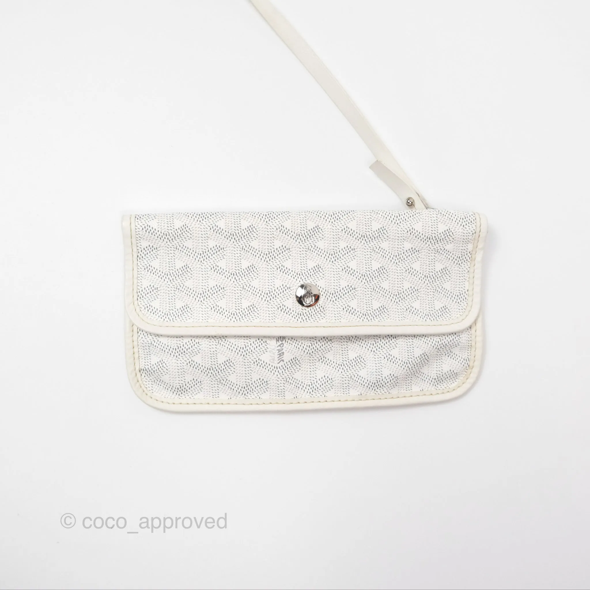 Goyard St Louis Tote PM White Goyardine Canvas