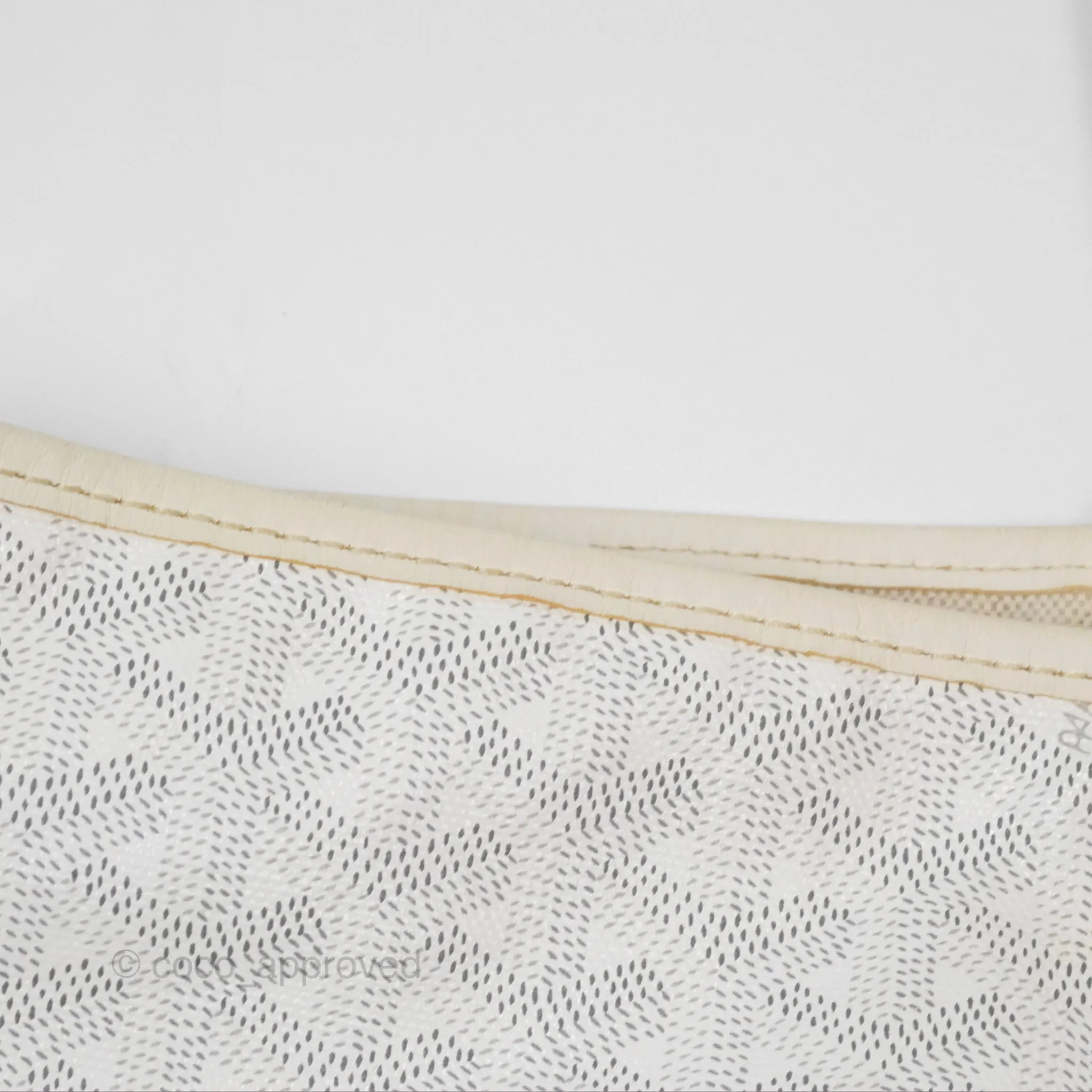 Goyard St Louis Tote PM White Goyardine Canvas