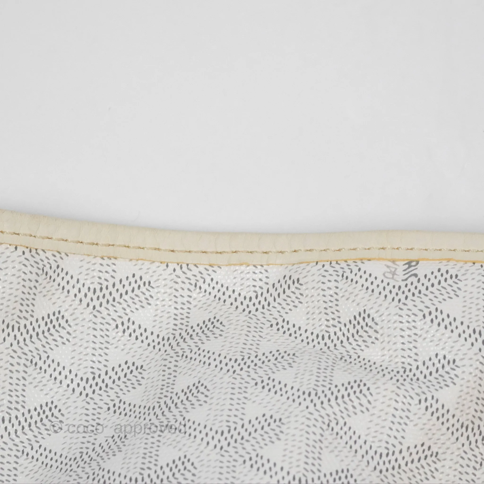 Goyard St Louis Tote PM White Goyardine Canvas