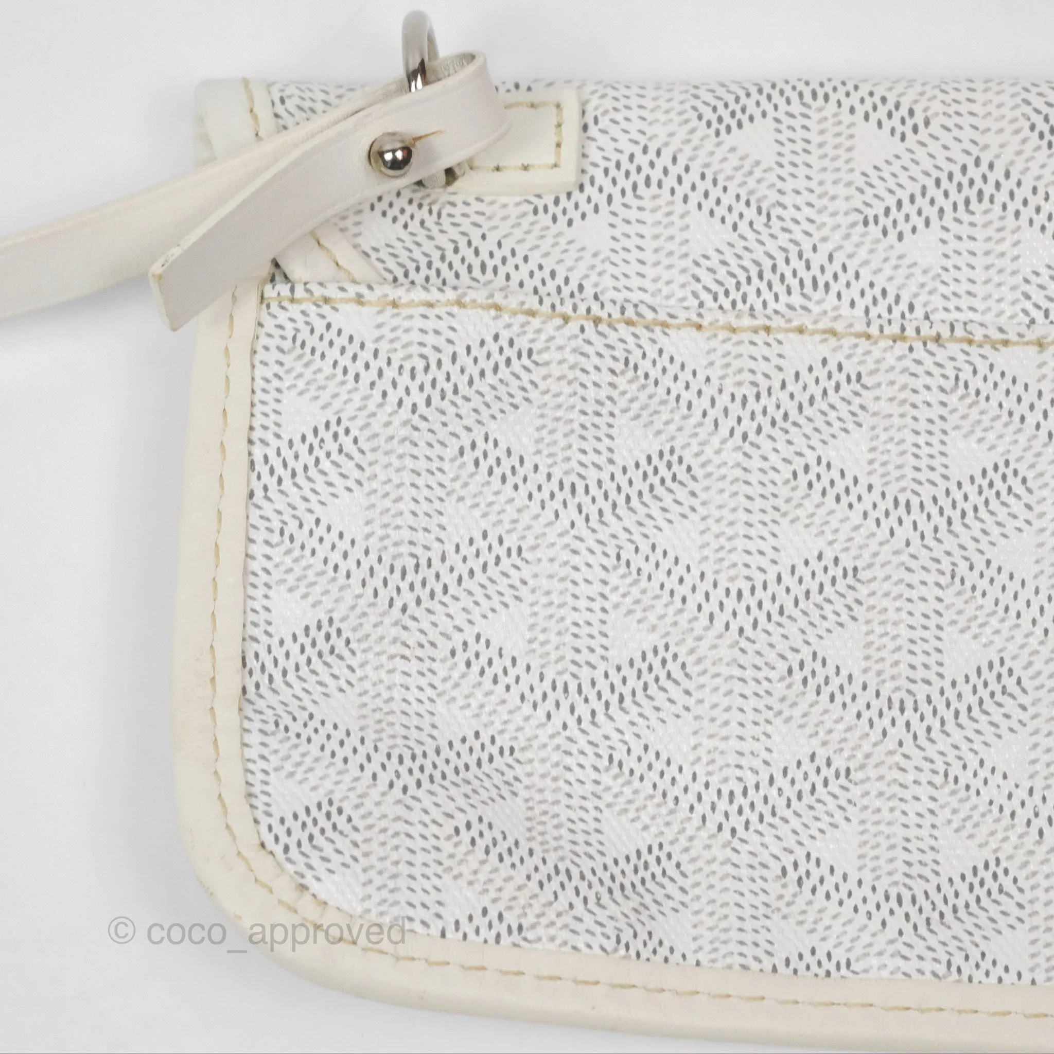 Goyard St Louis Tote PM White Goyardine Canvas
