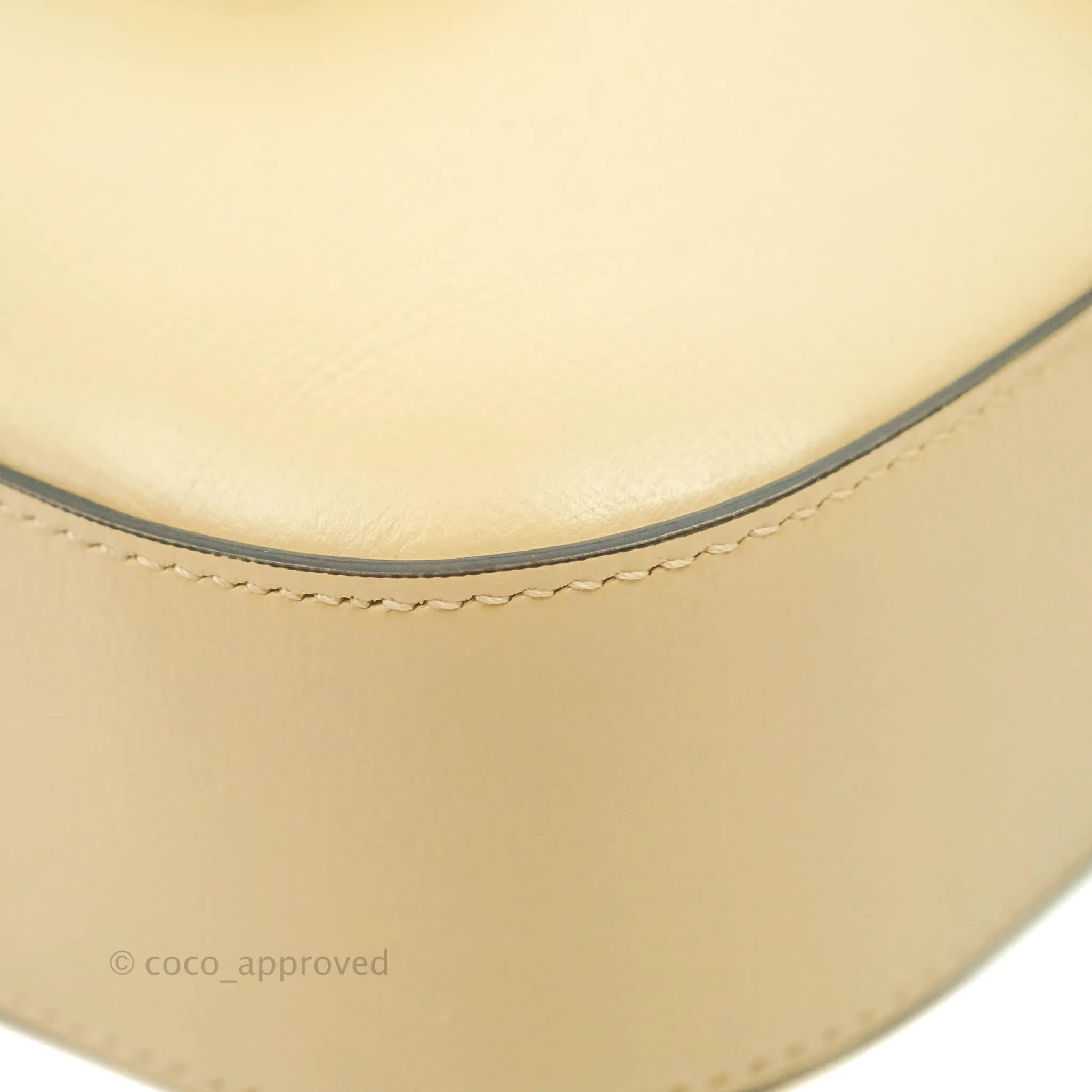 Gucci 1955 Horsebit Mini Shoulder Bag Beige Calfskin Gold Hardware
