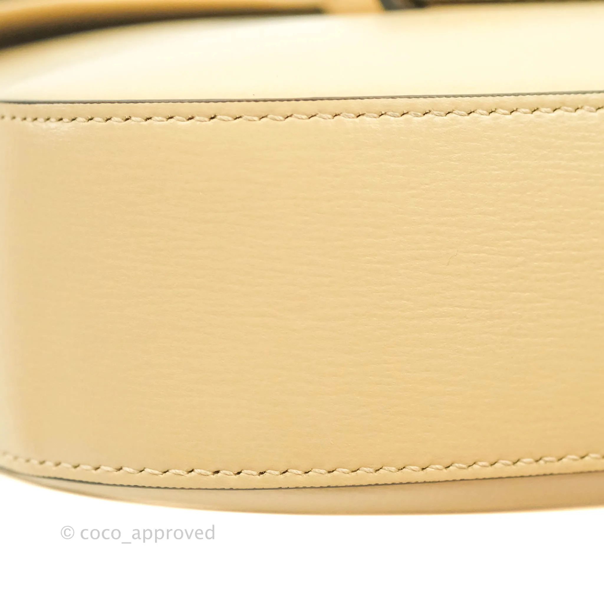 Gucci 1955 Horsebit Mini Shoulder Bag Beige Calfskin Gold Hardware