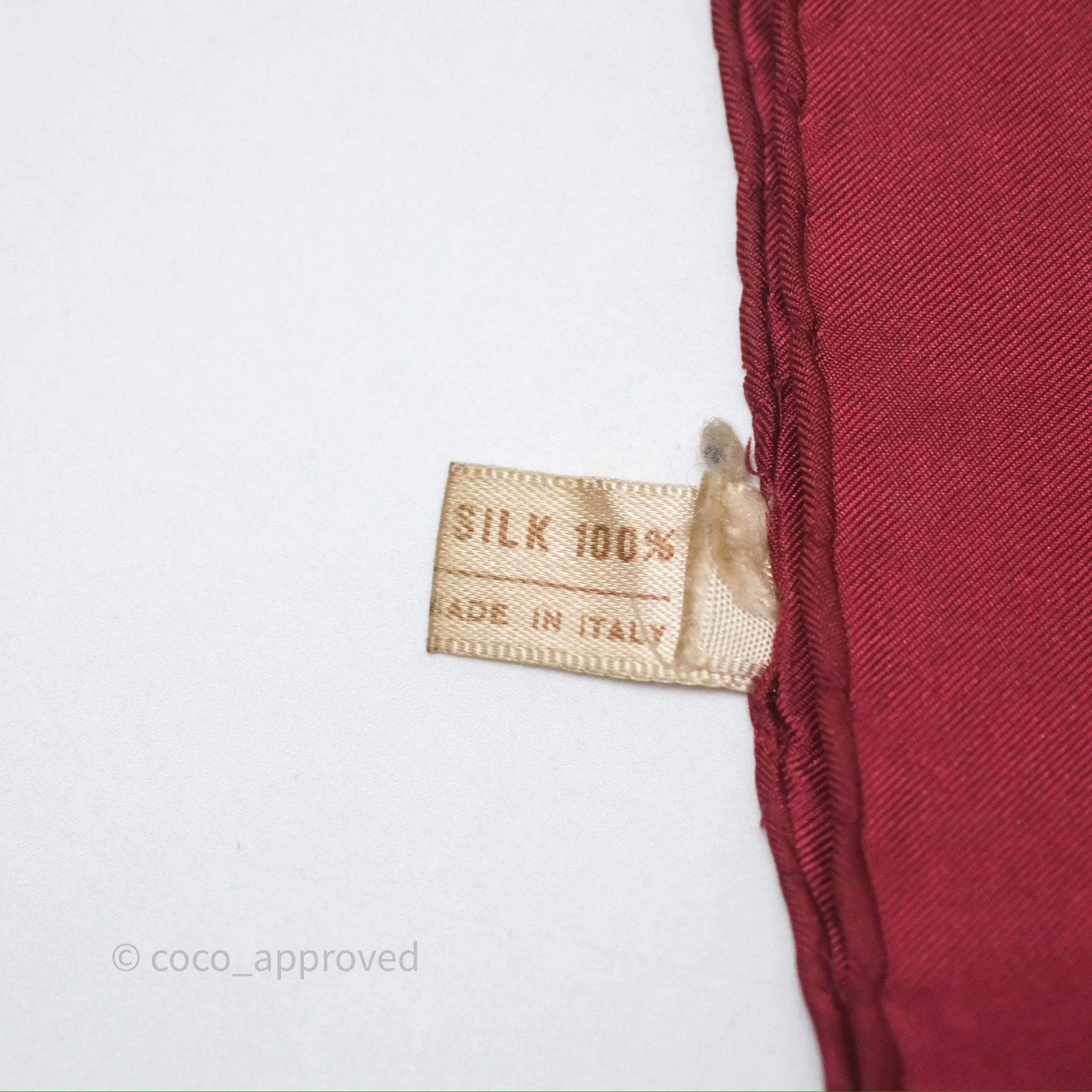 Gucci Bird Printed Scarf Seta Dark Red