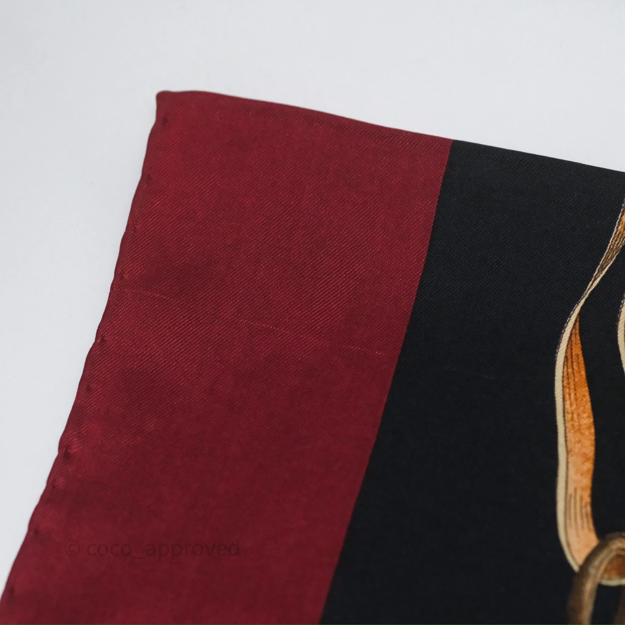 Gucci Bird Printed Scarf Seta Dark Red