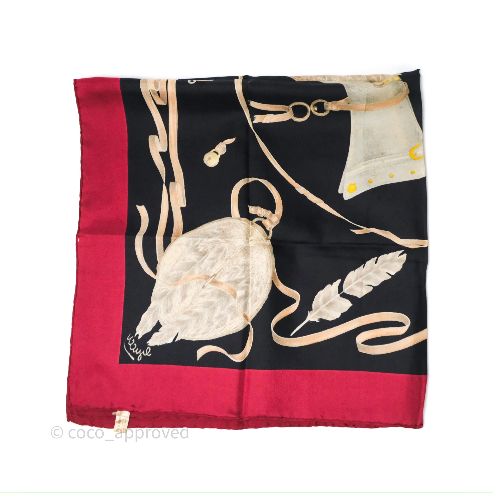 Gucci Bird Printed Scarf Seta Dark Red