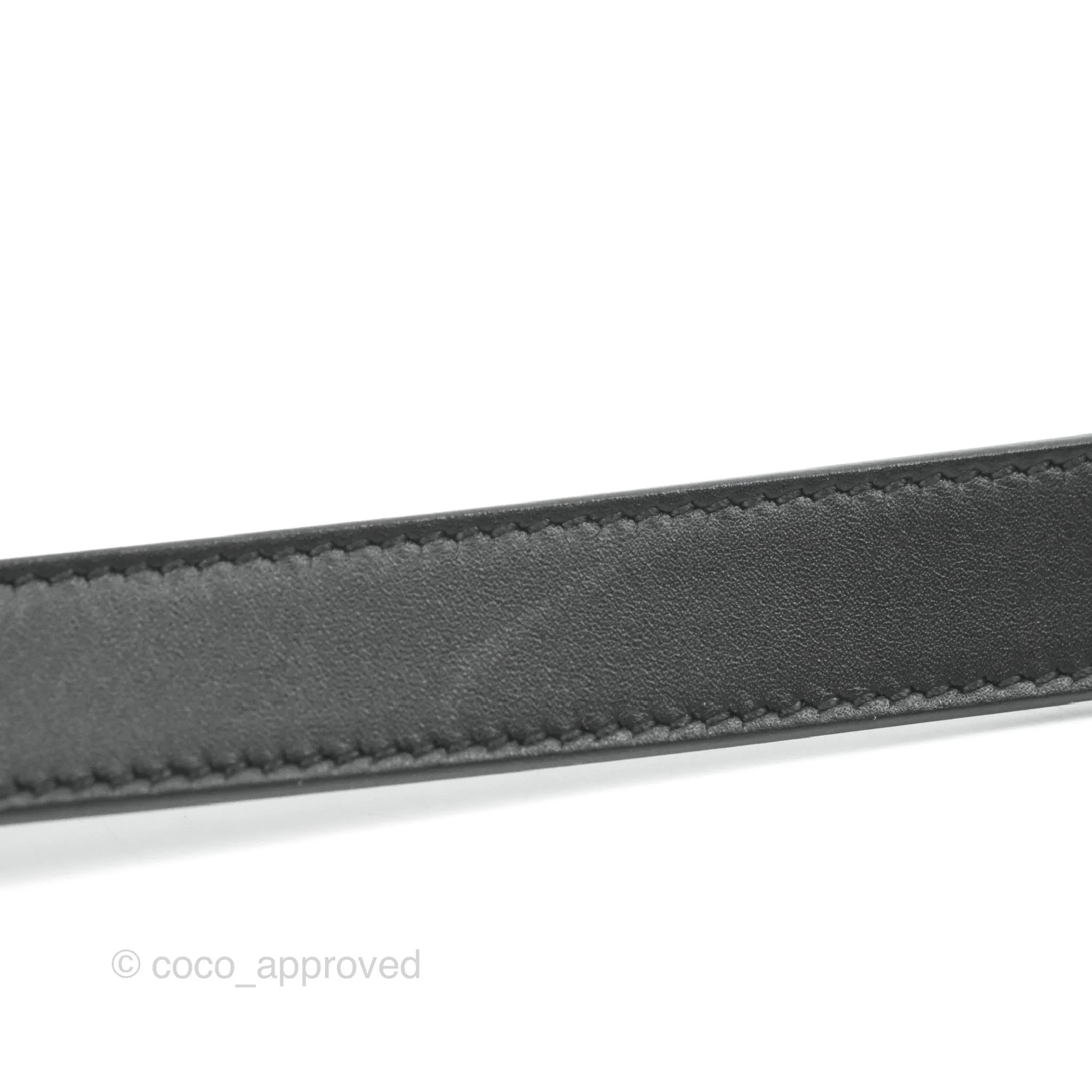 Gucci Black Calfskin Double GG 20mm Belt 80 32