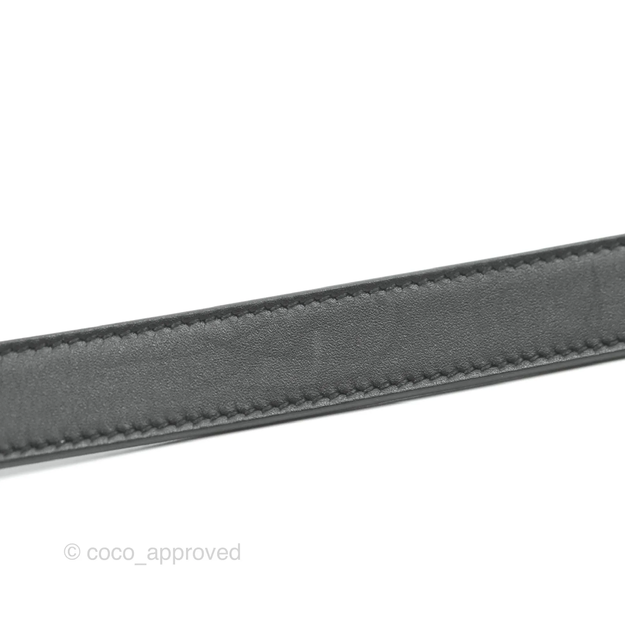 Gucci Black Calfskin Double GG 20mm Belt 80 32