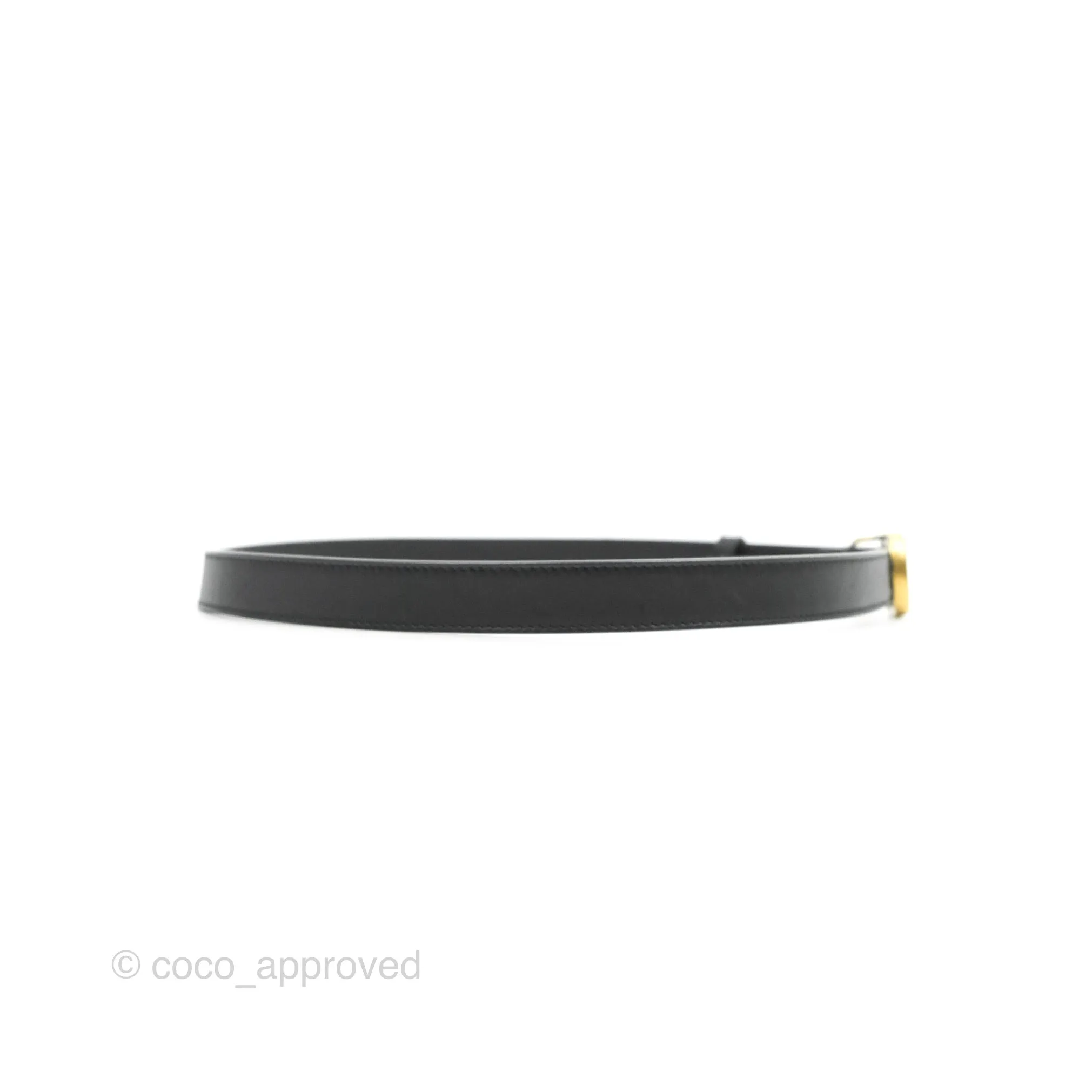 Gucci Black Calfskin Double GG 20mm Belt 80 32