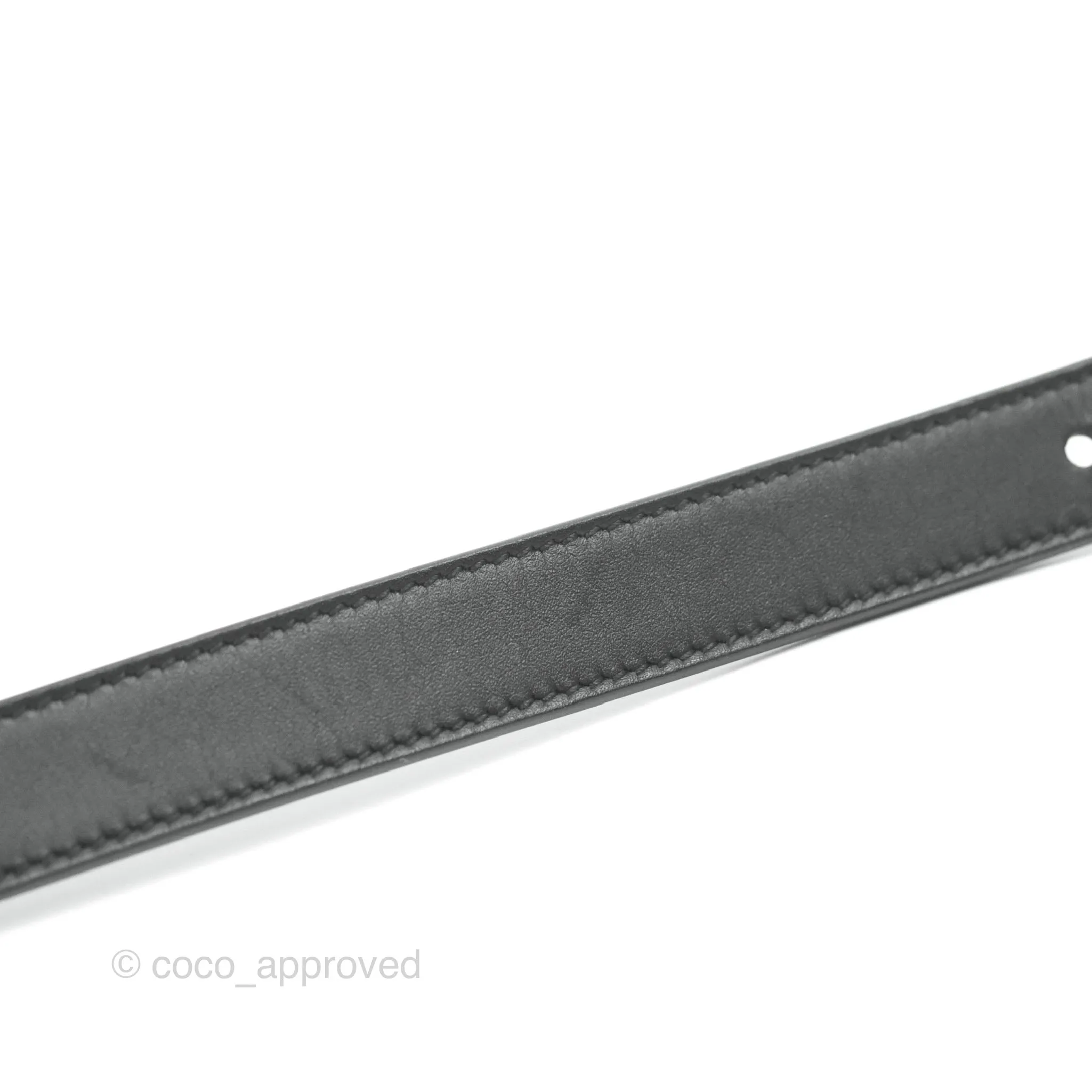Gucci Black Calfskin Double GG 20mm Belt 80 32
