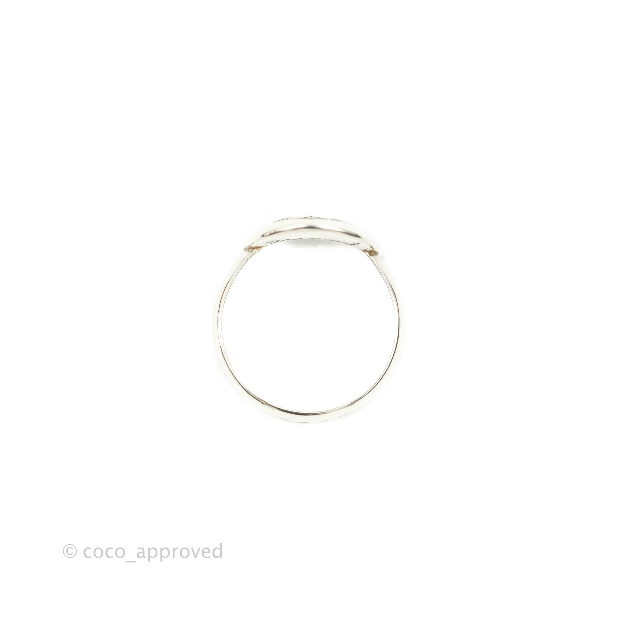 Gucci Blind For Love Mystic Cat Engraved Ring Sterling Silver Size 10