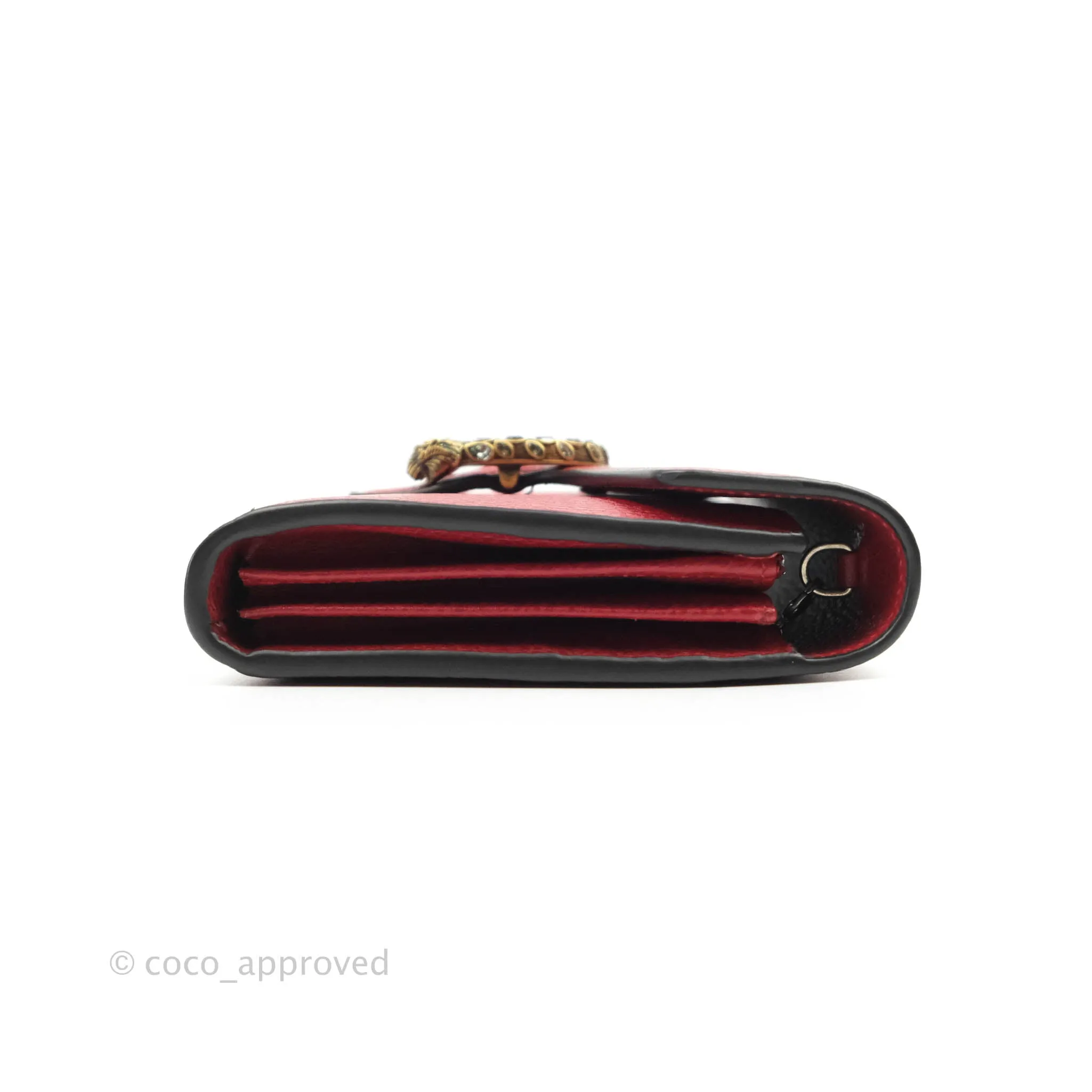 Gucci Calfskin Dionysus Mini Leather Chain Bag Red