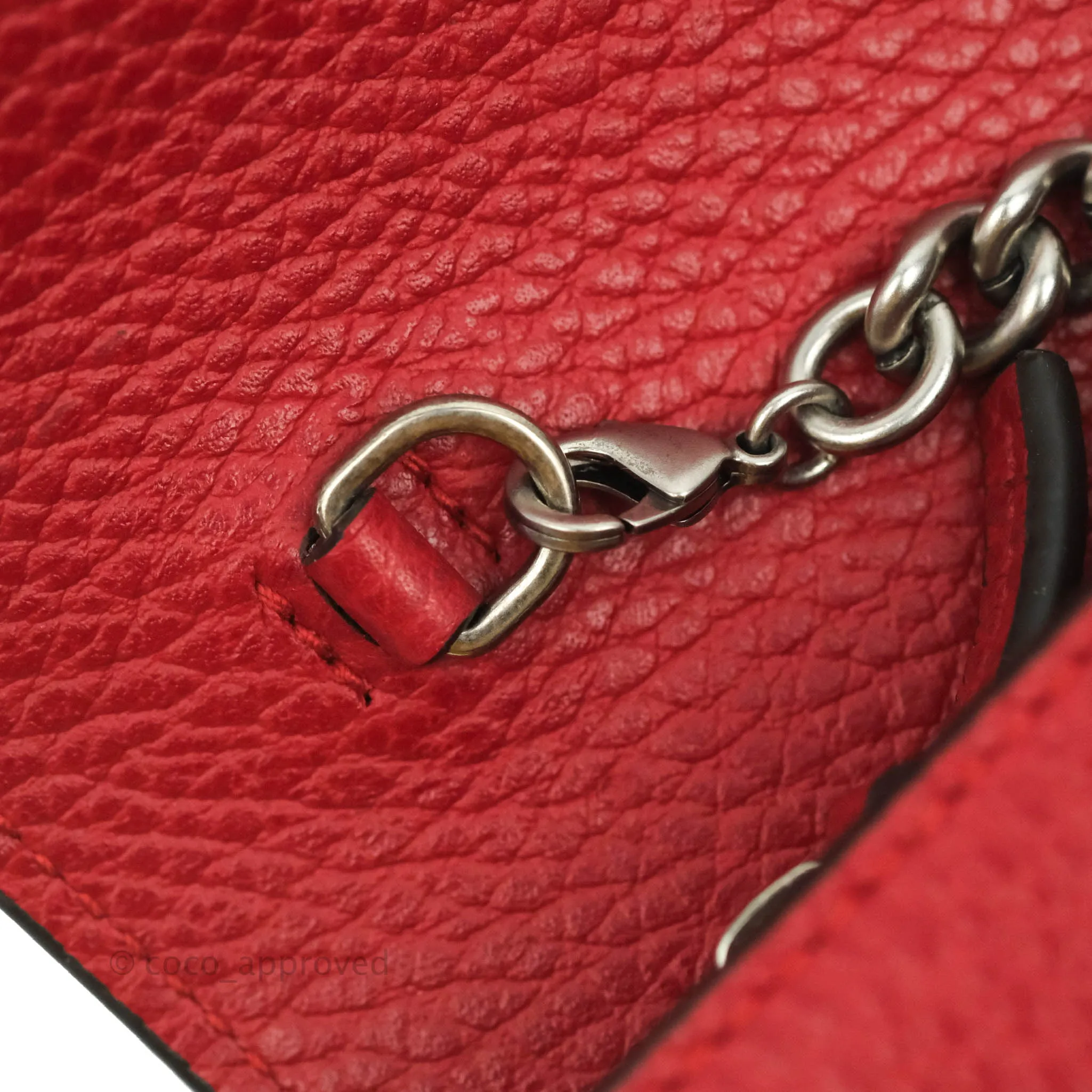 Gucci Calfskin Dionysus Mini Leather Chain Bag Red