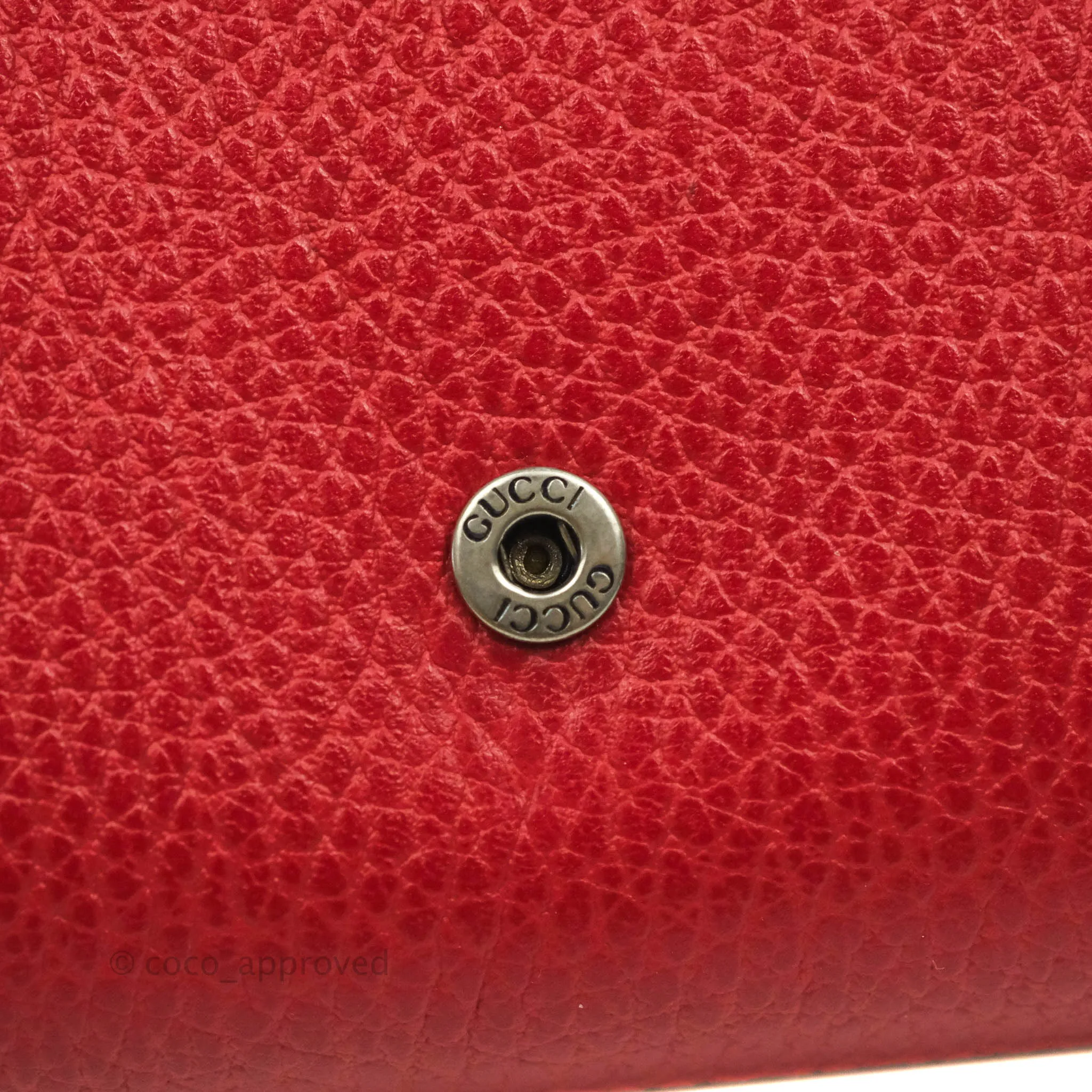 Gucci Calfskin Dionysus Mini Leather Chain Bag Red