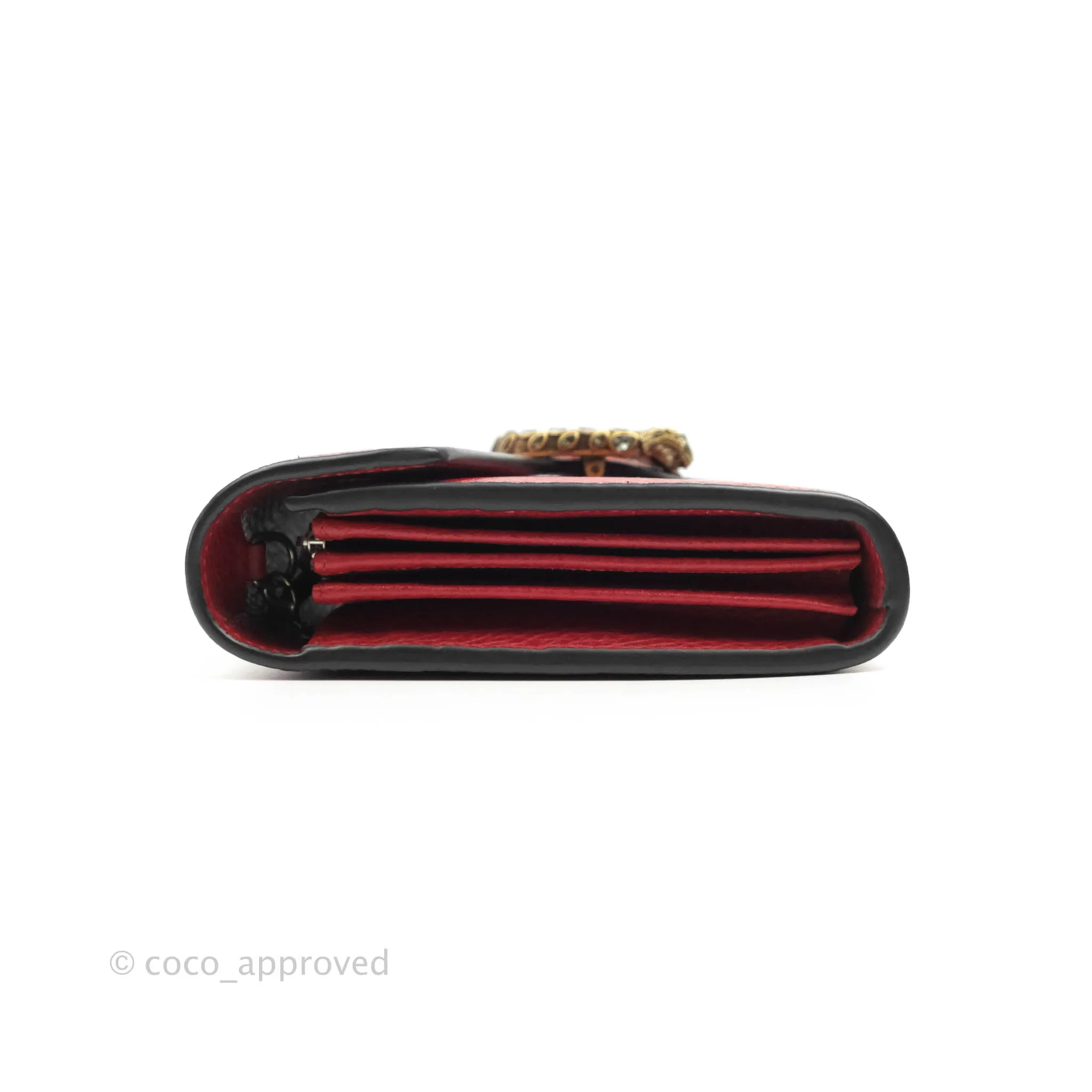 Gucci Calfskin Dionysus Mini Leather Chain Bag Red