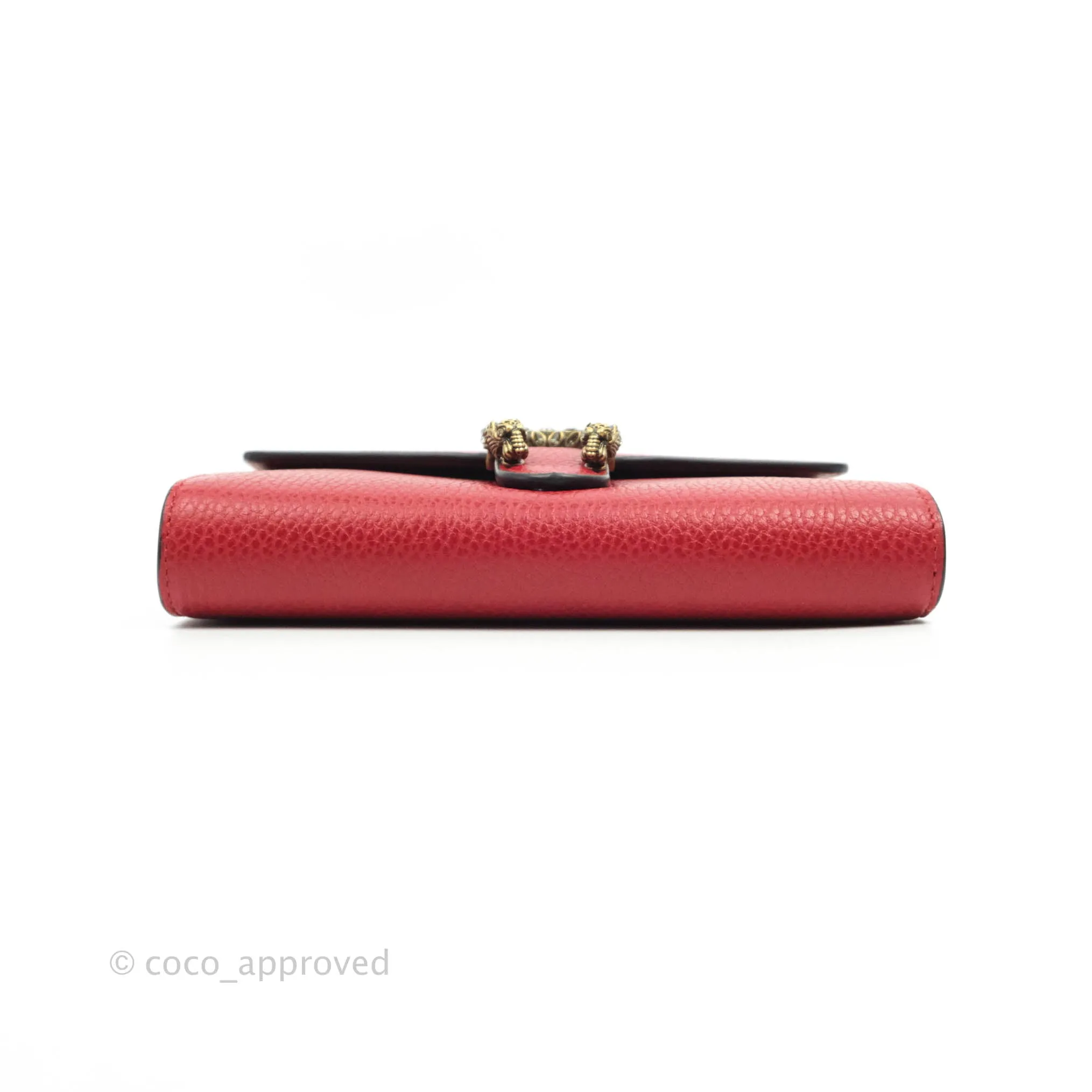 Gucci Calfskin Dionysus Mini Leather Chain Bag Red