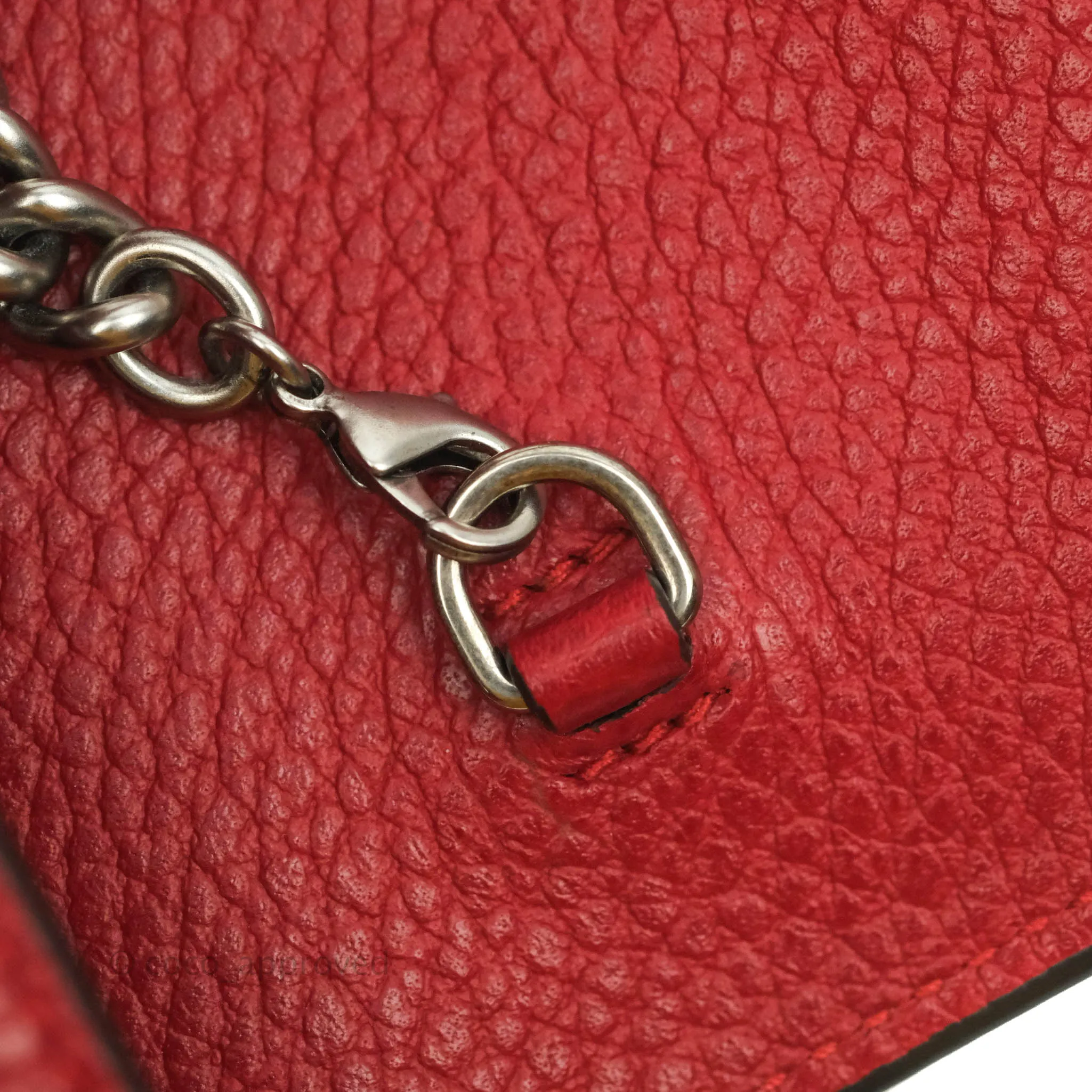 Gucci Calfskin Dionysus Mini Leather Chain Bag Red