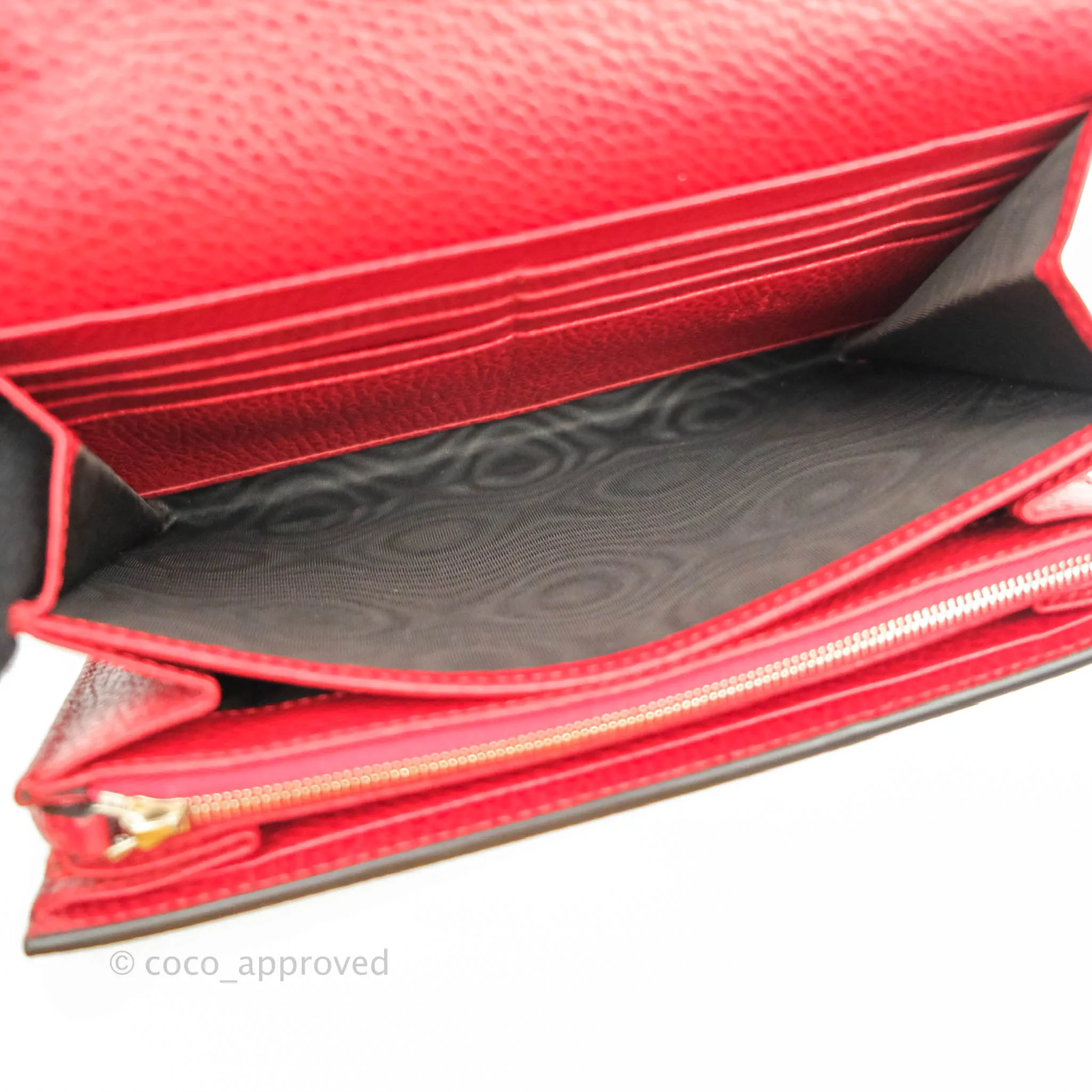 Gucci Calfskin Dionysus Mini Leather Chain Bag Red