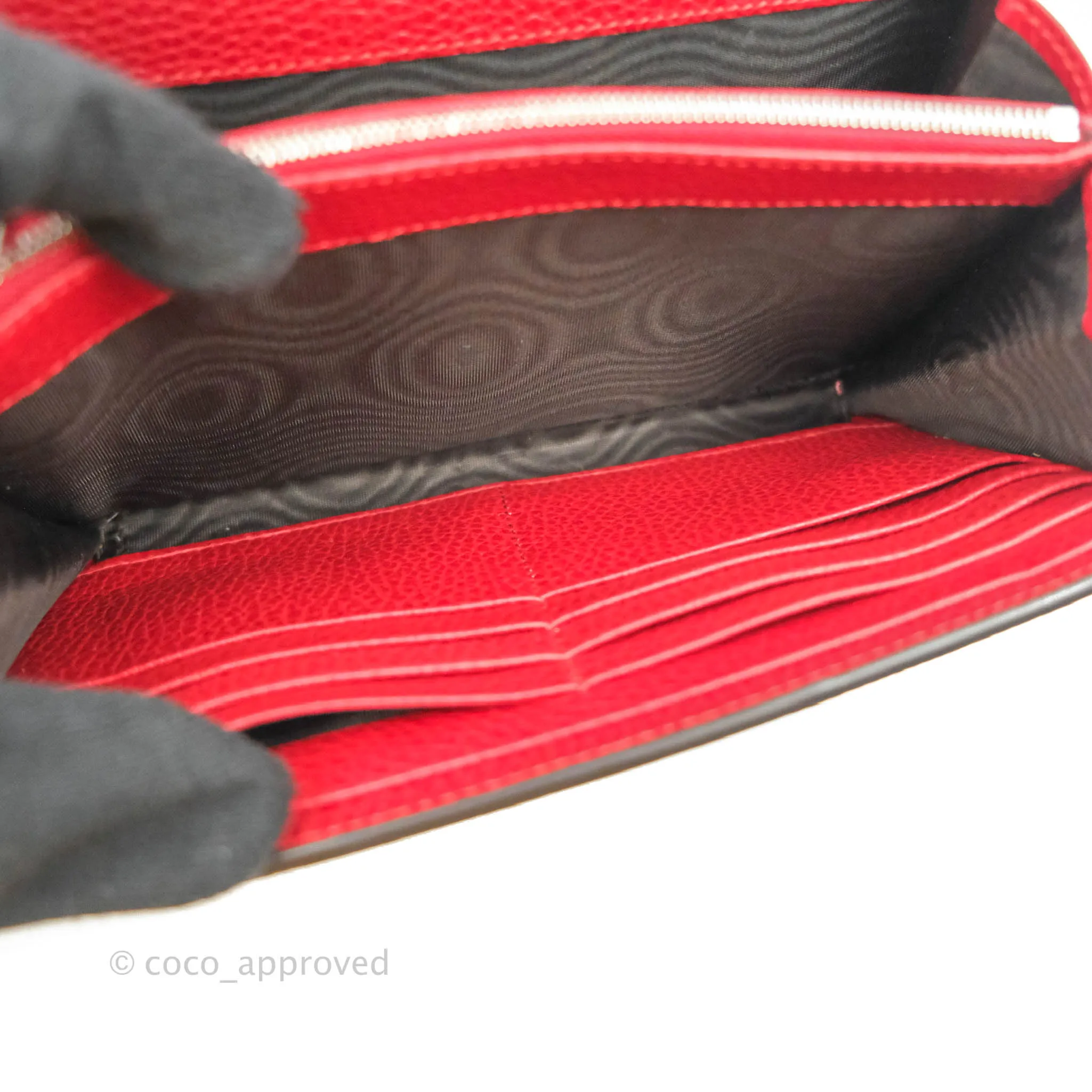 Gucci Calfskin Dionysus Mini Leather Chain Bag Red