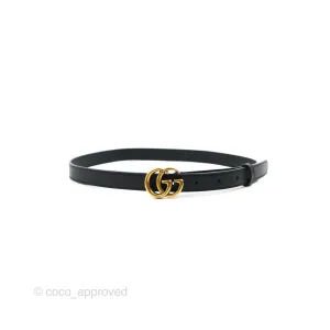 Gucci Calfskin Double GG 20mm Belt 75 30 Black