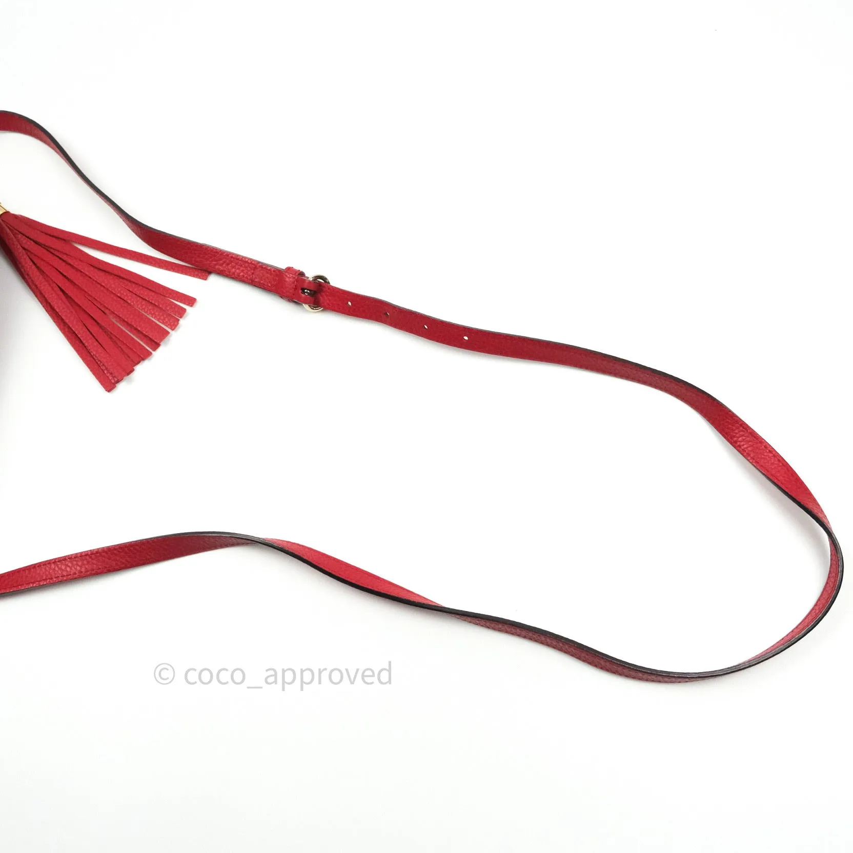 Gucci Calfskin Small Soho Disco Bag Red