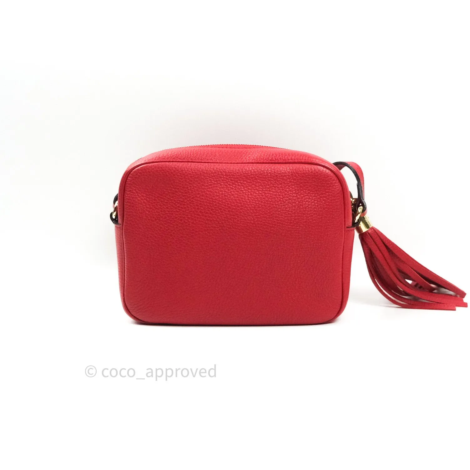 Gucci Calfskin Small Soho Disco Bag Red