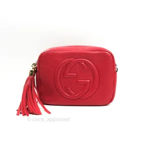 Gucci Calfskin Small Soho Disco Bag Red