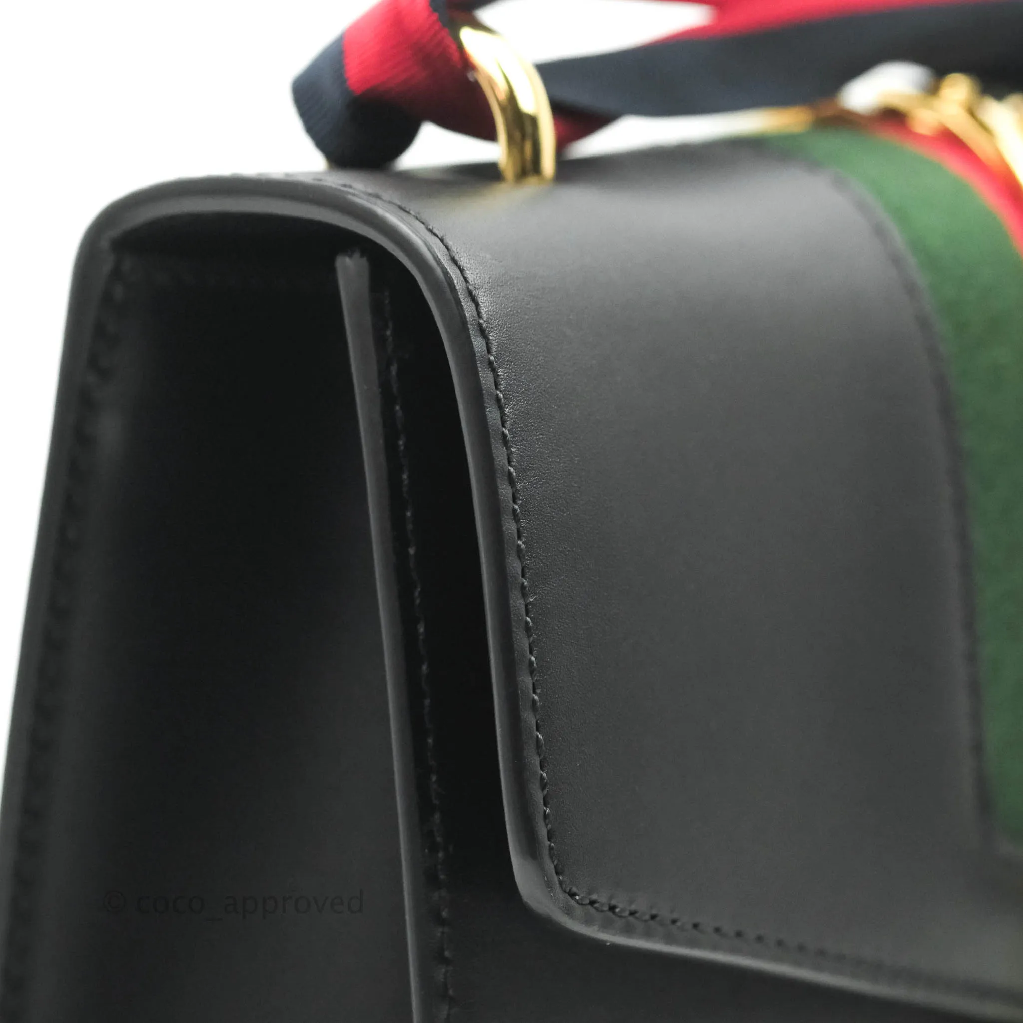 Gucci Calfskin Small Sylvie Shoulder Bag Black